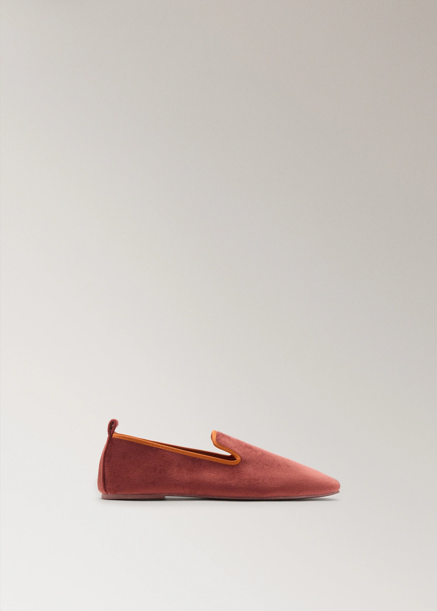 Velour Slippers With Piping