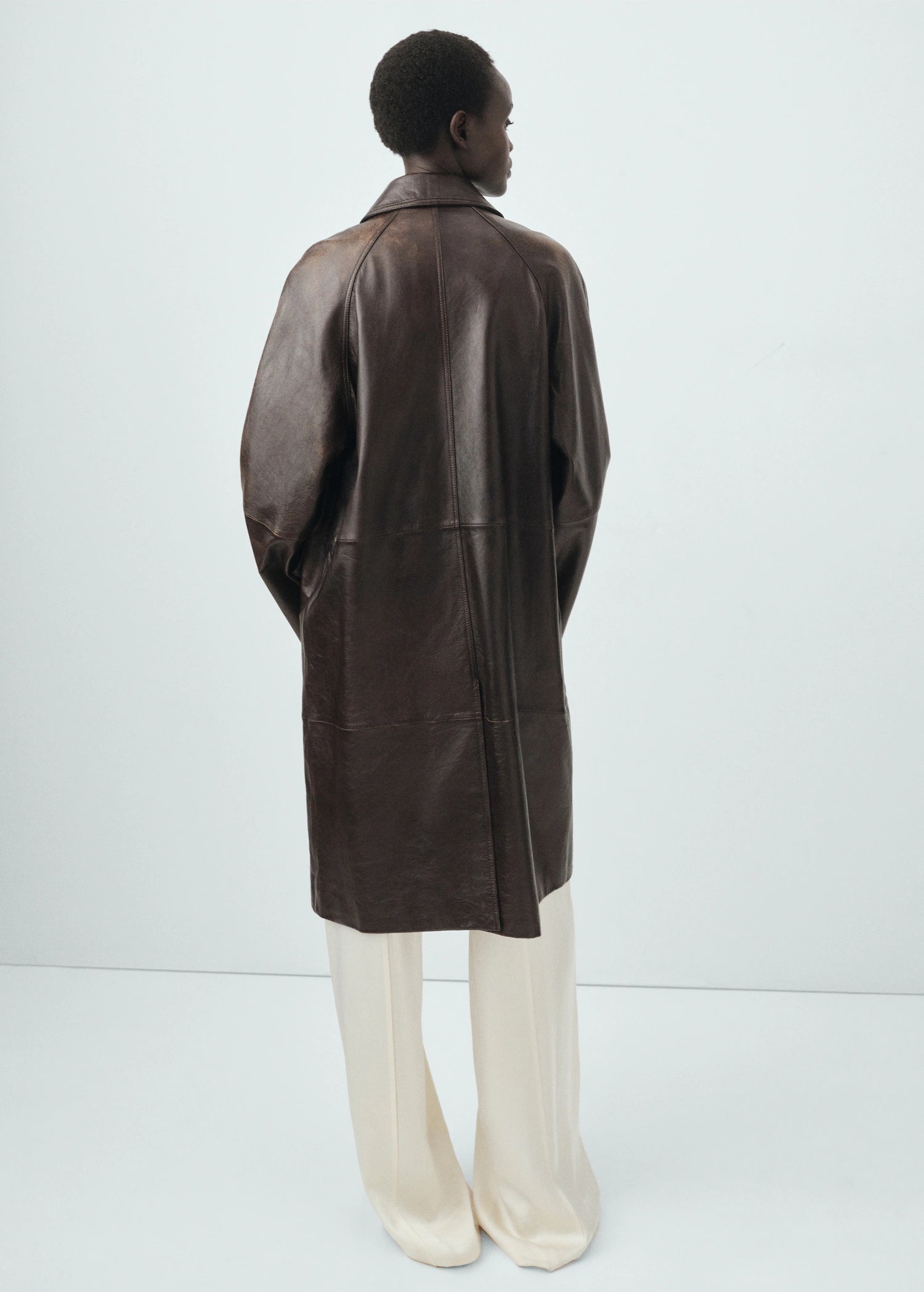 100% Leather Full Length Coat