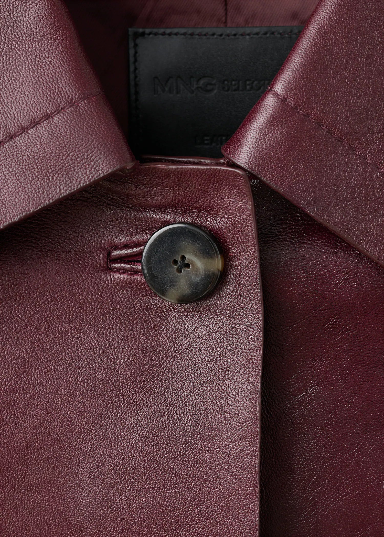 100% Leather Jacket With Buttons