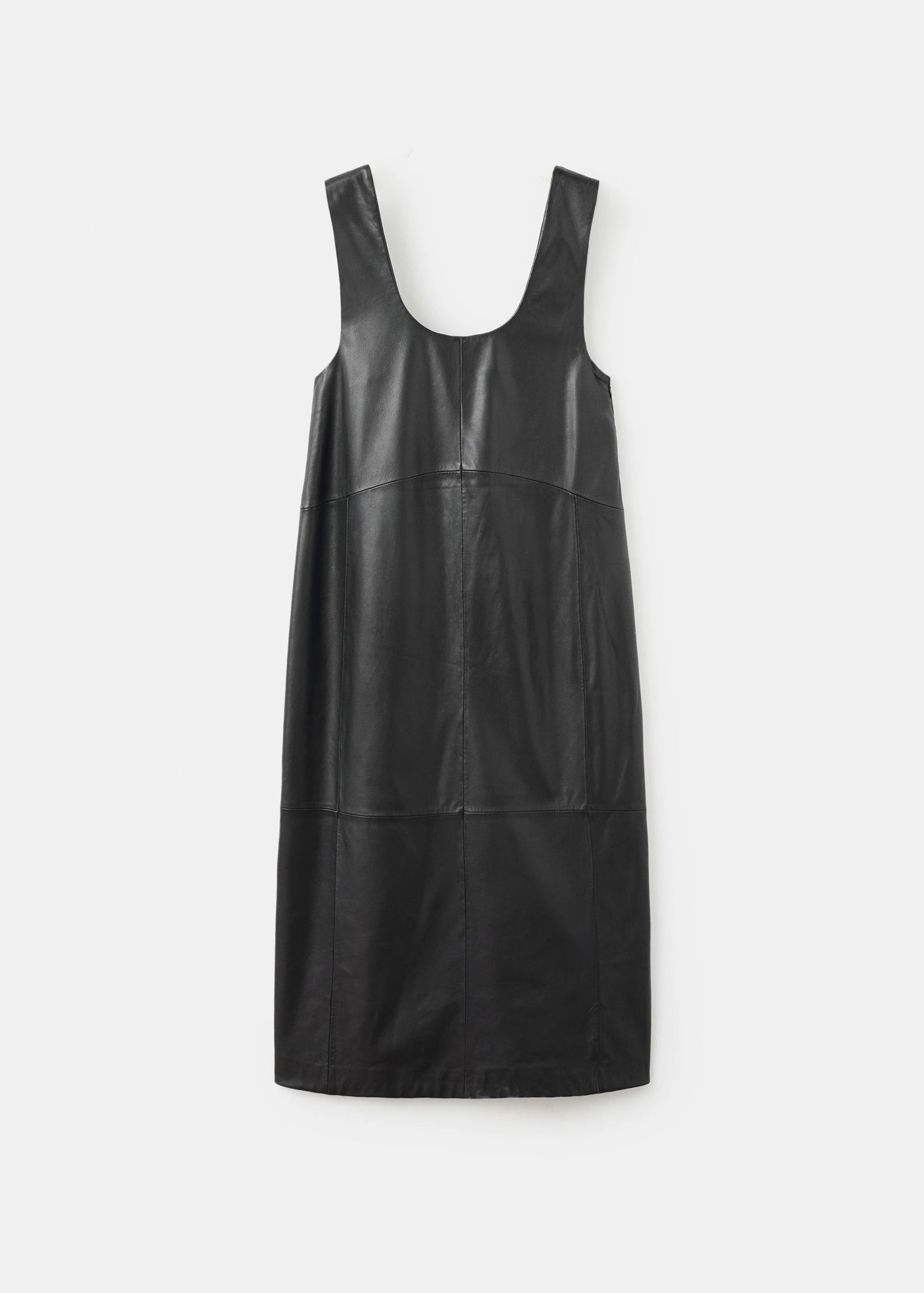 100% Leather Midi Dress