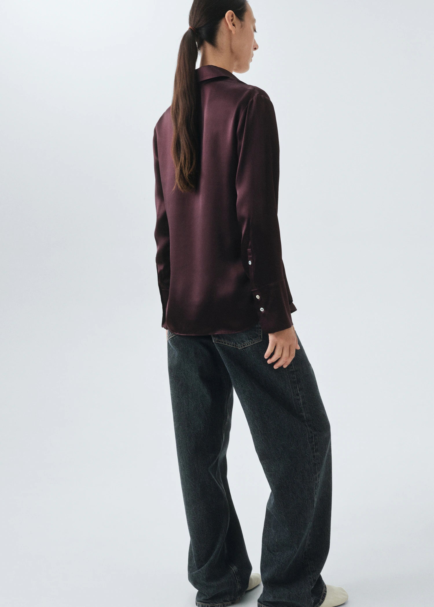 100% Silk Satin Shirt