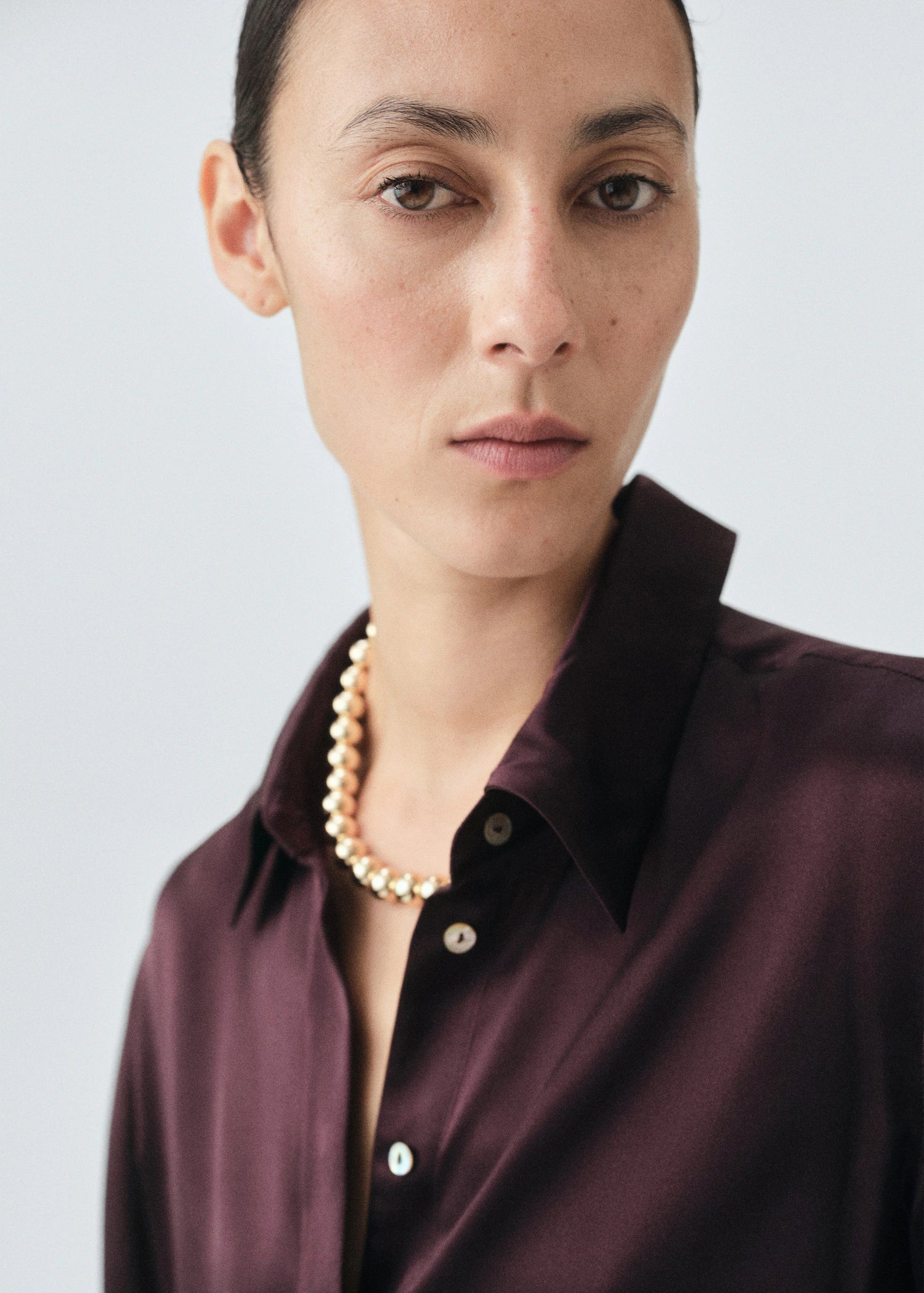 100% Silk Satin Shirt