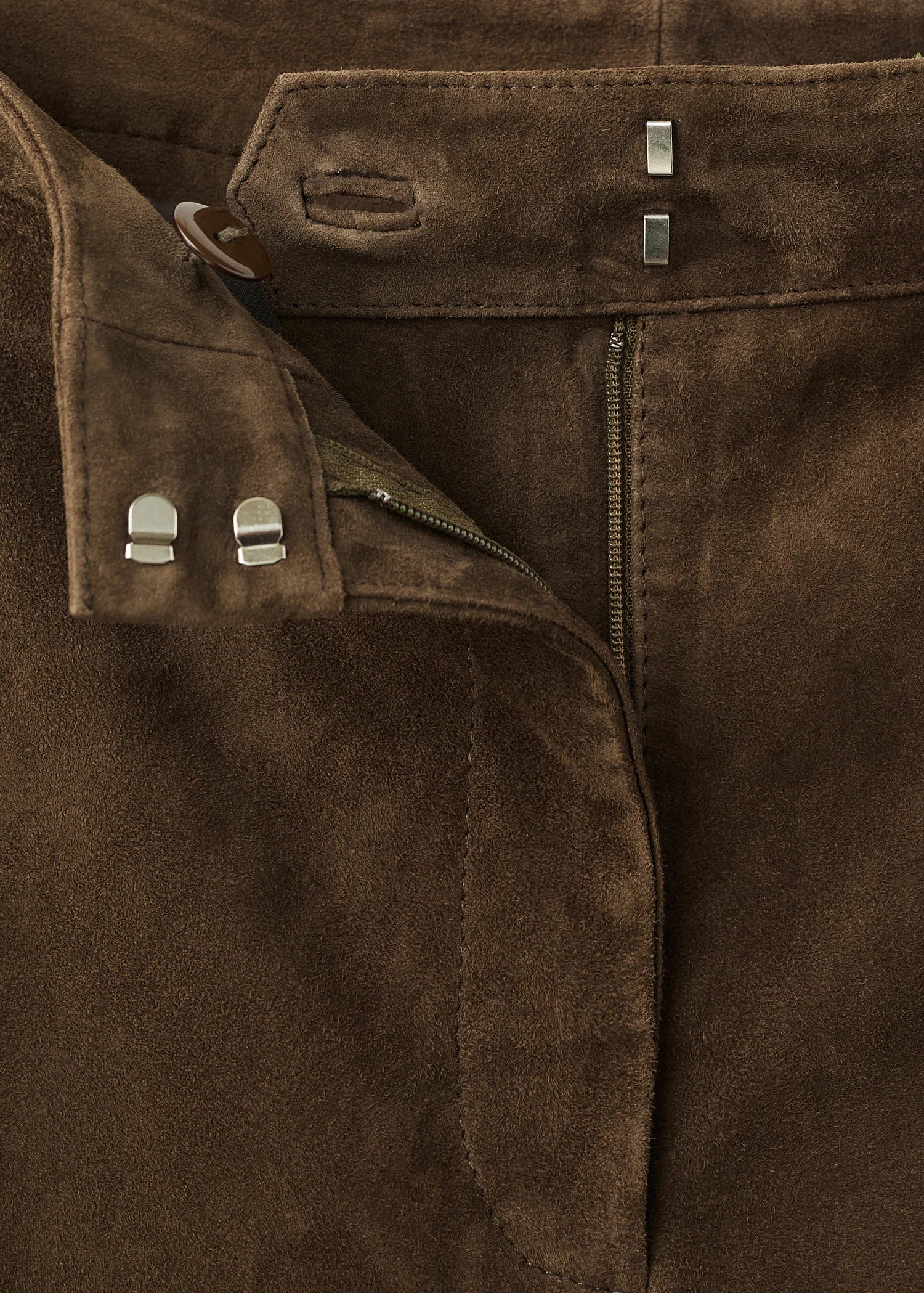 100% Suede Flared Trousers