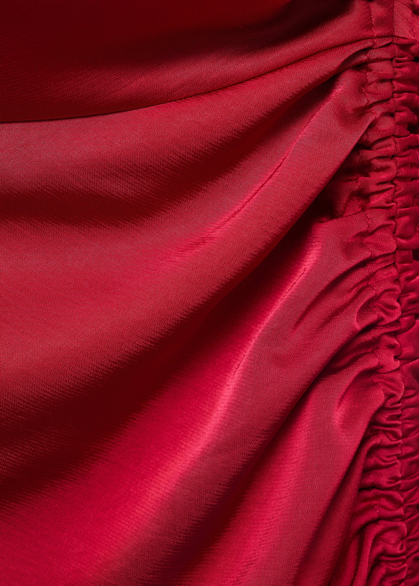 Asymmetrical Satin Dress With Side Slits