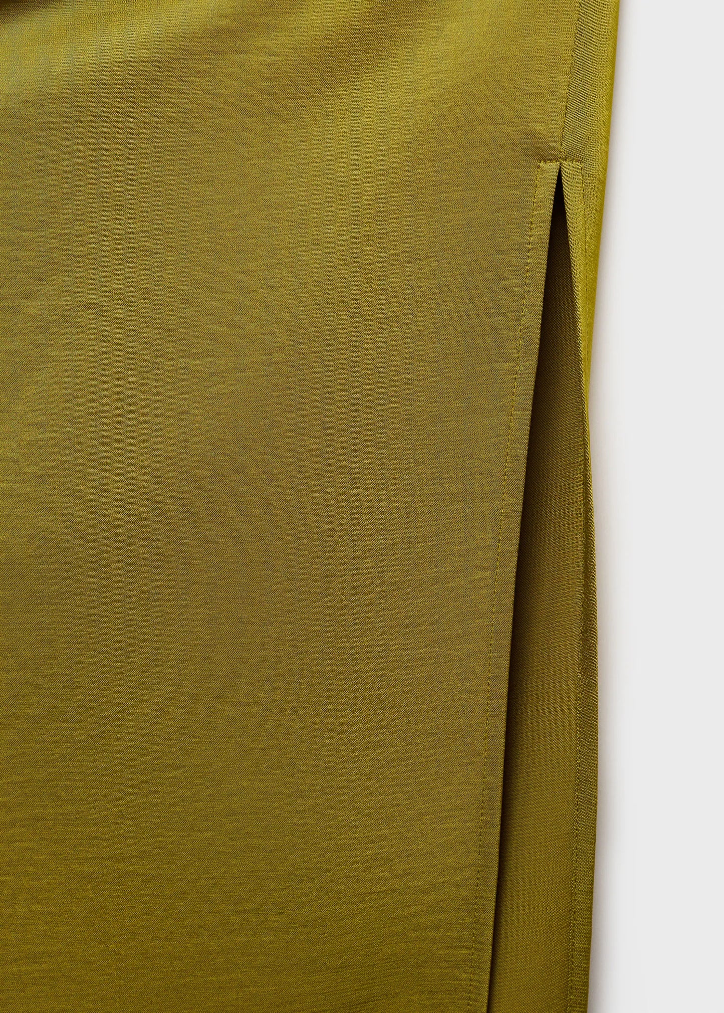 Asymmetrical Satin Dress With Side Slits