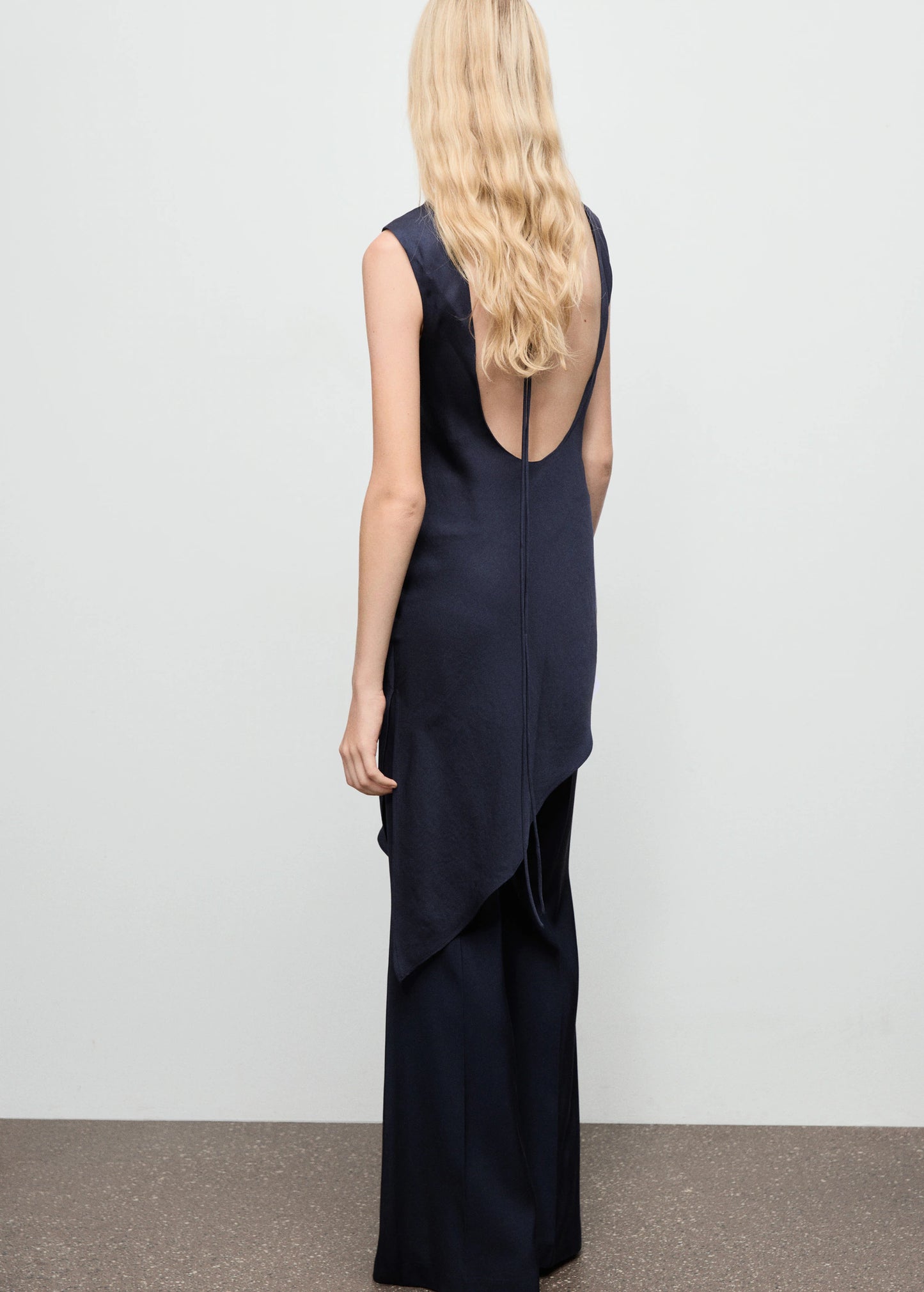 Asymmetrical Satin Top