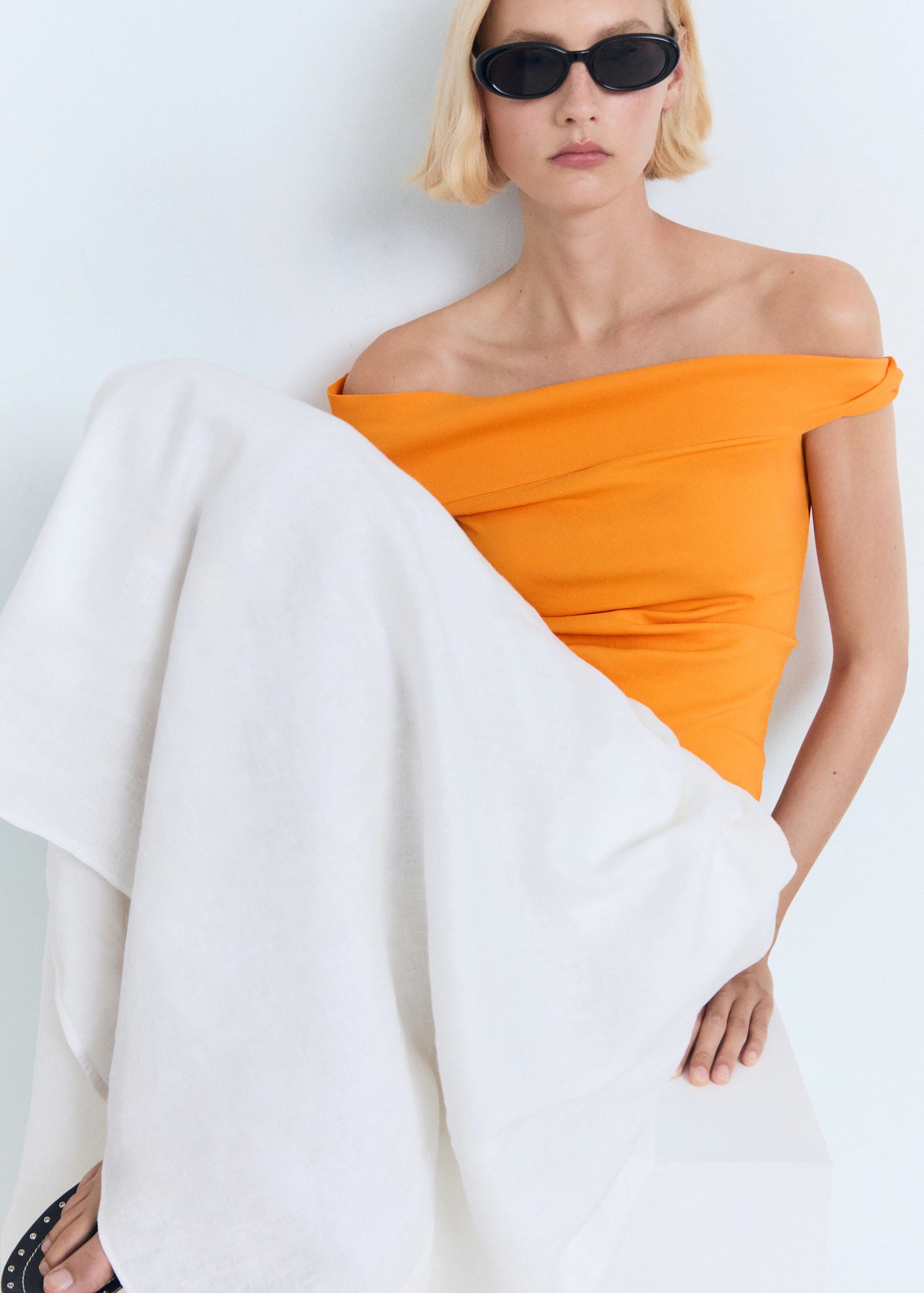 Asymmetrical Strapless Top