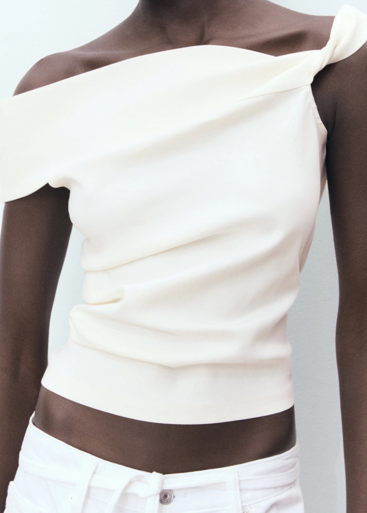 Asymmetrical Strapless Top