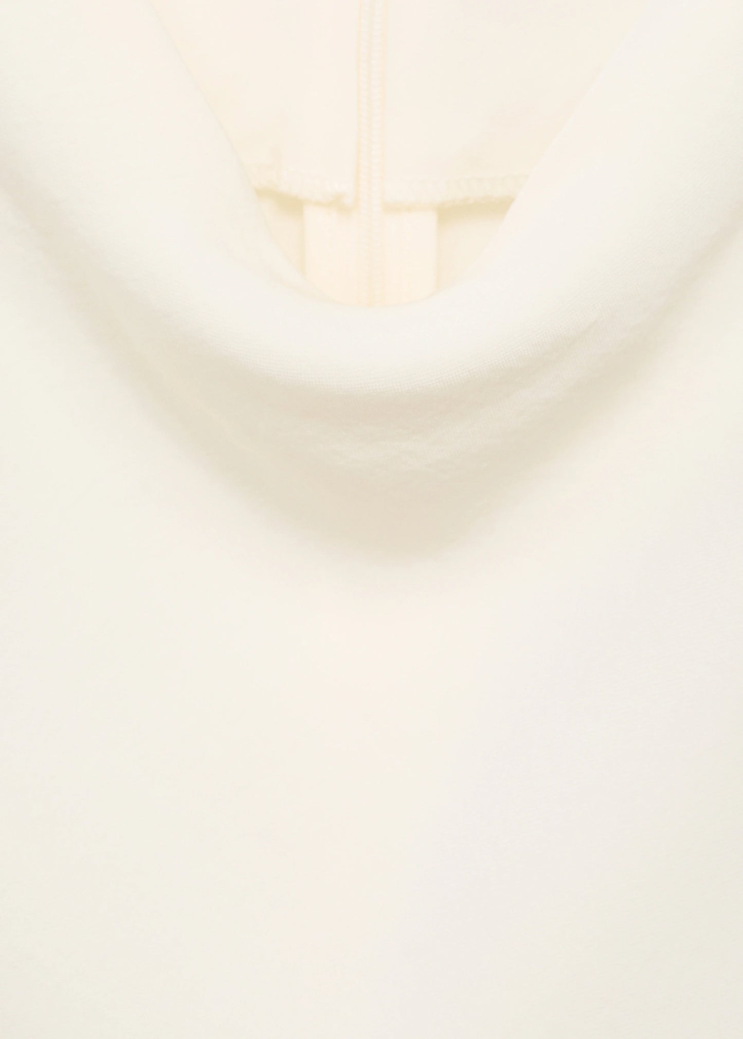 Blouse With Draped Collar And Contrasting Trim