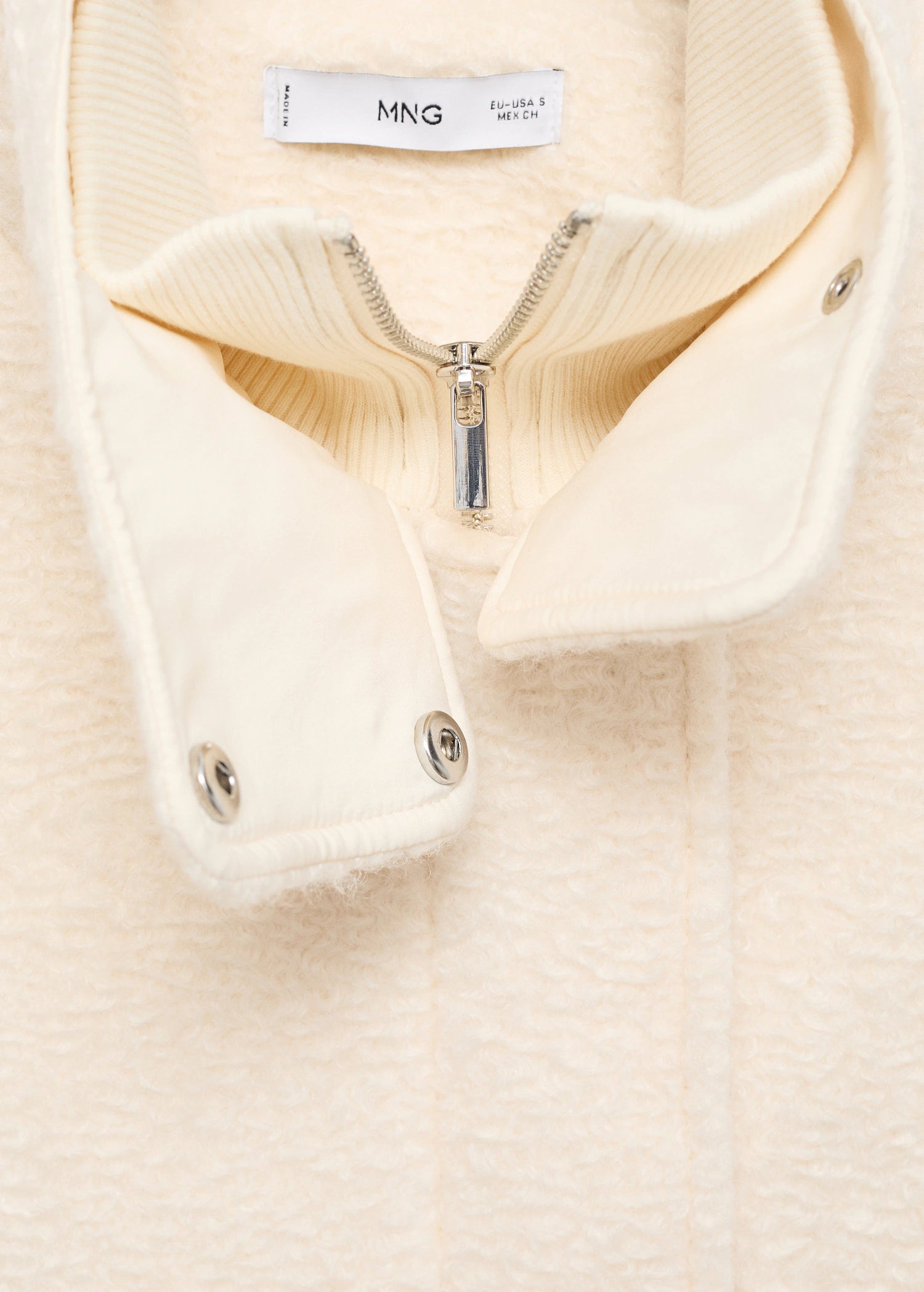 Boucle Jacket With High Neck