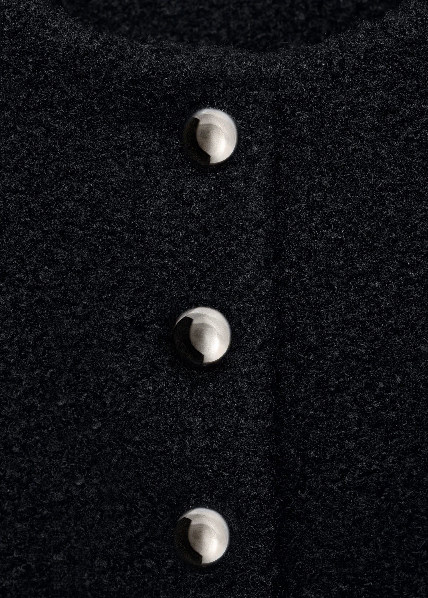 Boucle Jacket With Jewel Buttons