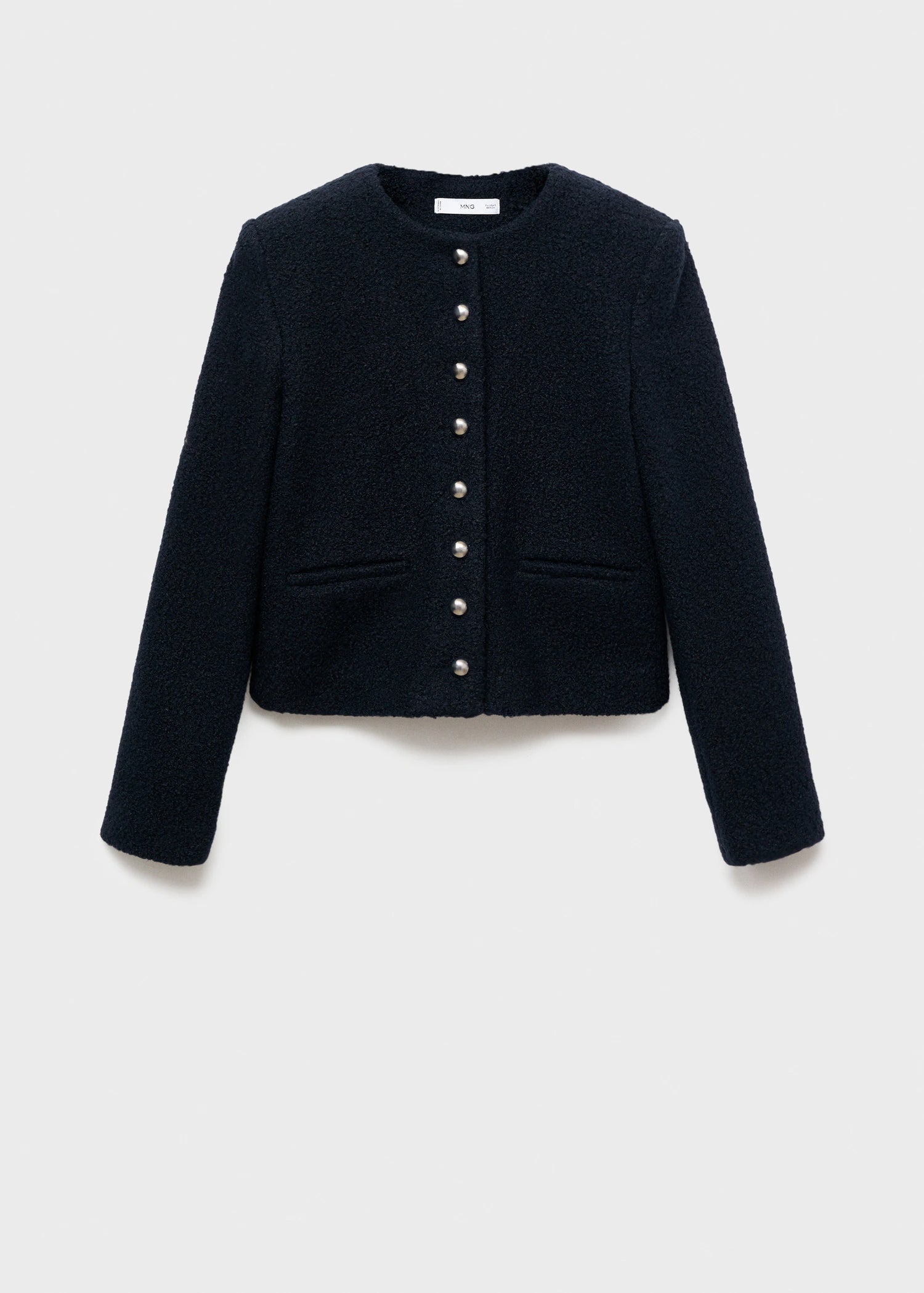 Boucle Jacket With Jewel Buttons