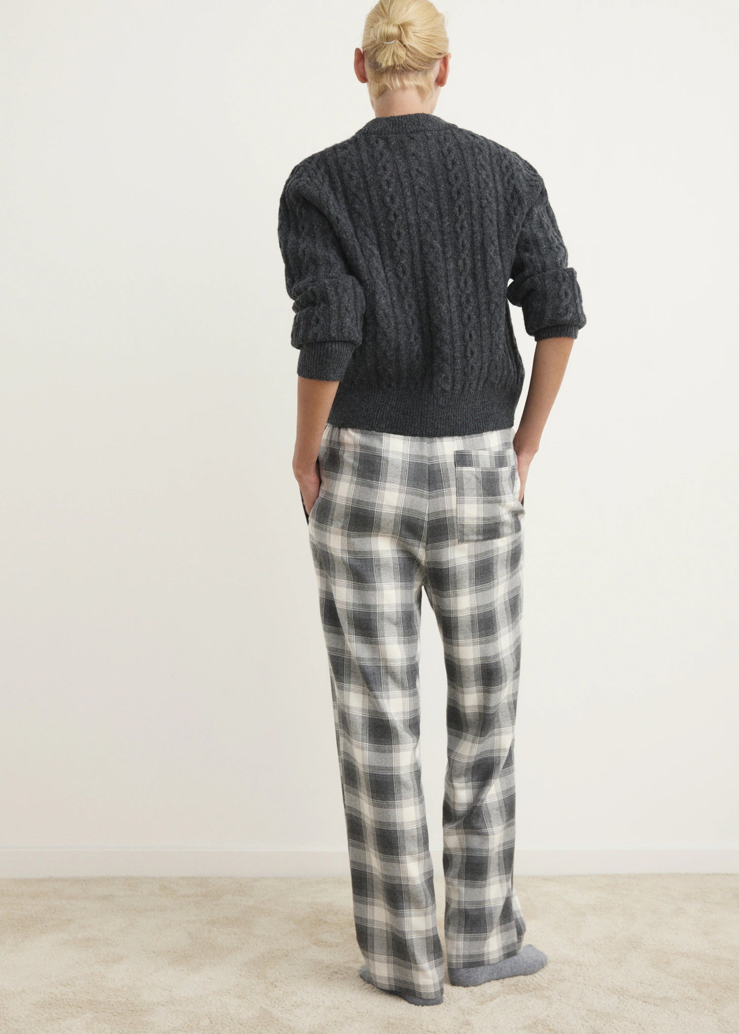 Check Flannel Trousers