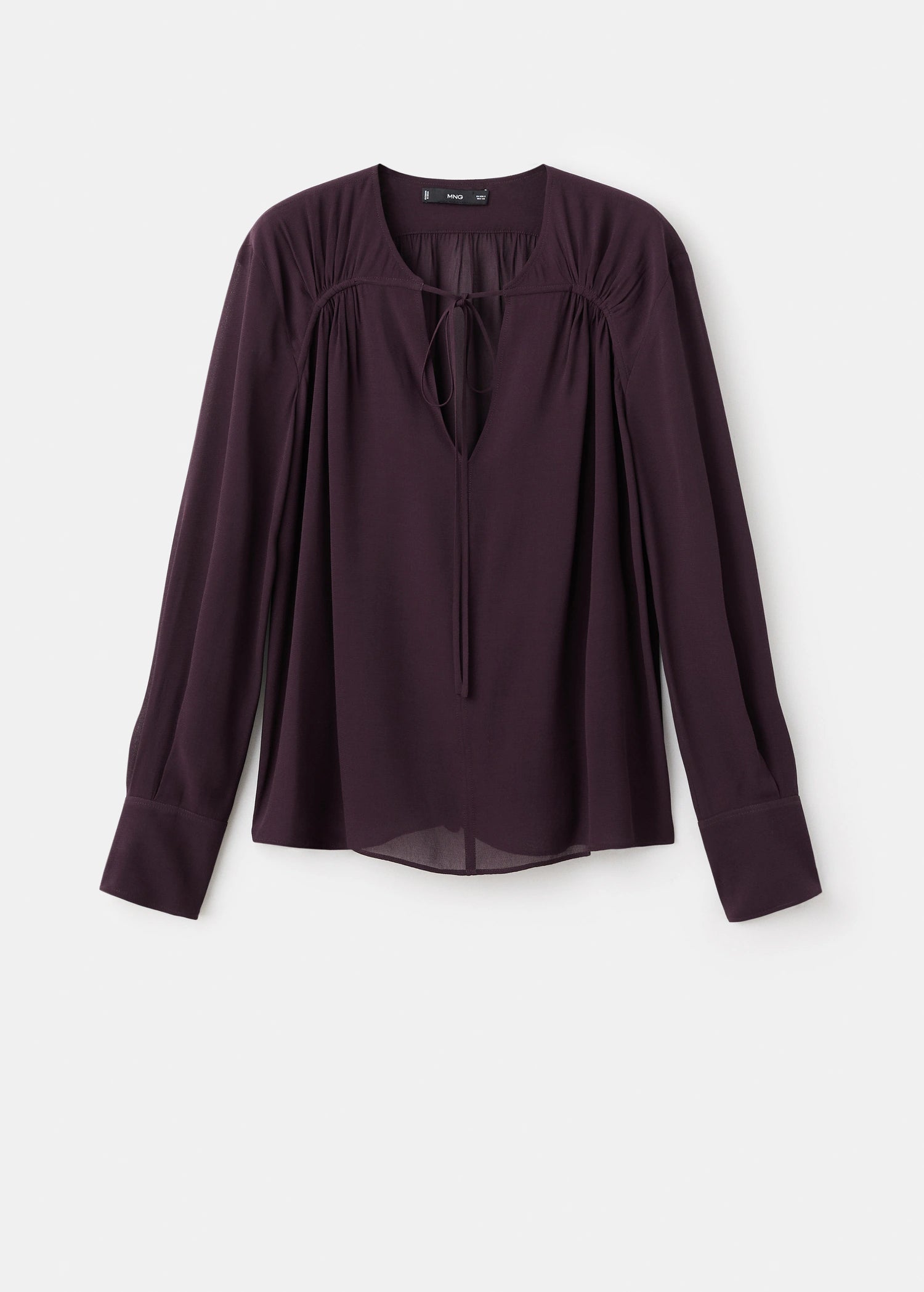 Chiffon Blouse With Bow Neckline