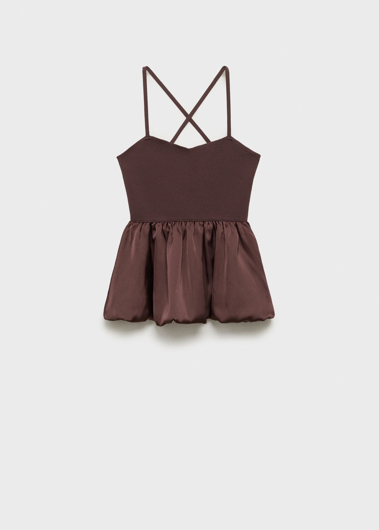 Combined Fabric Top With Crossed Back