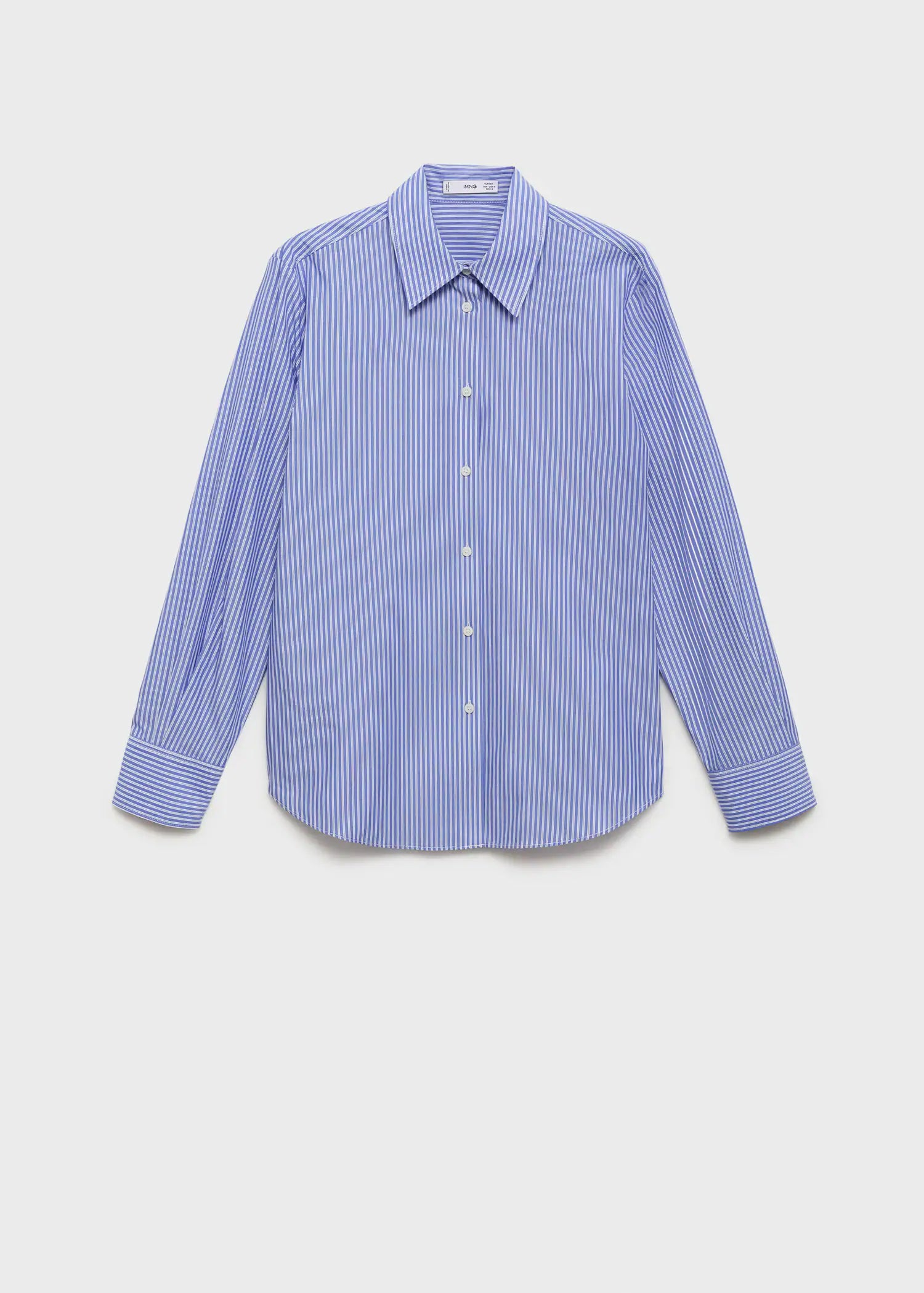 Cotton And Lyocell Blend Straight Shirt