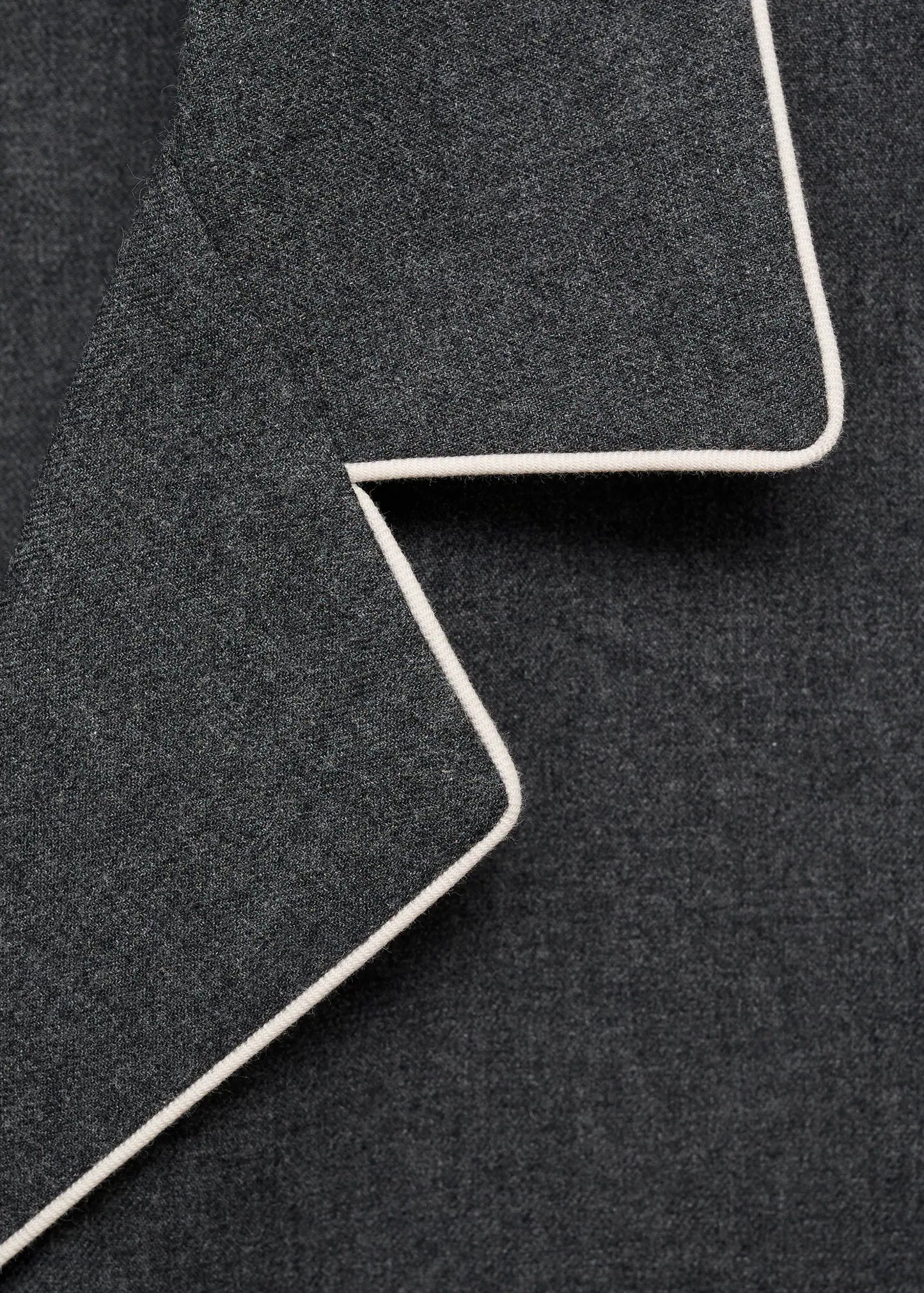 Cotton Flannel Shirt With Contrasting Piping