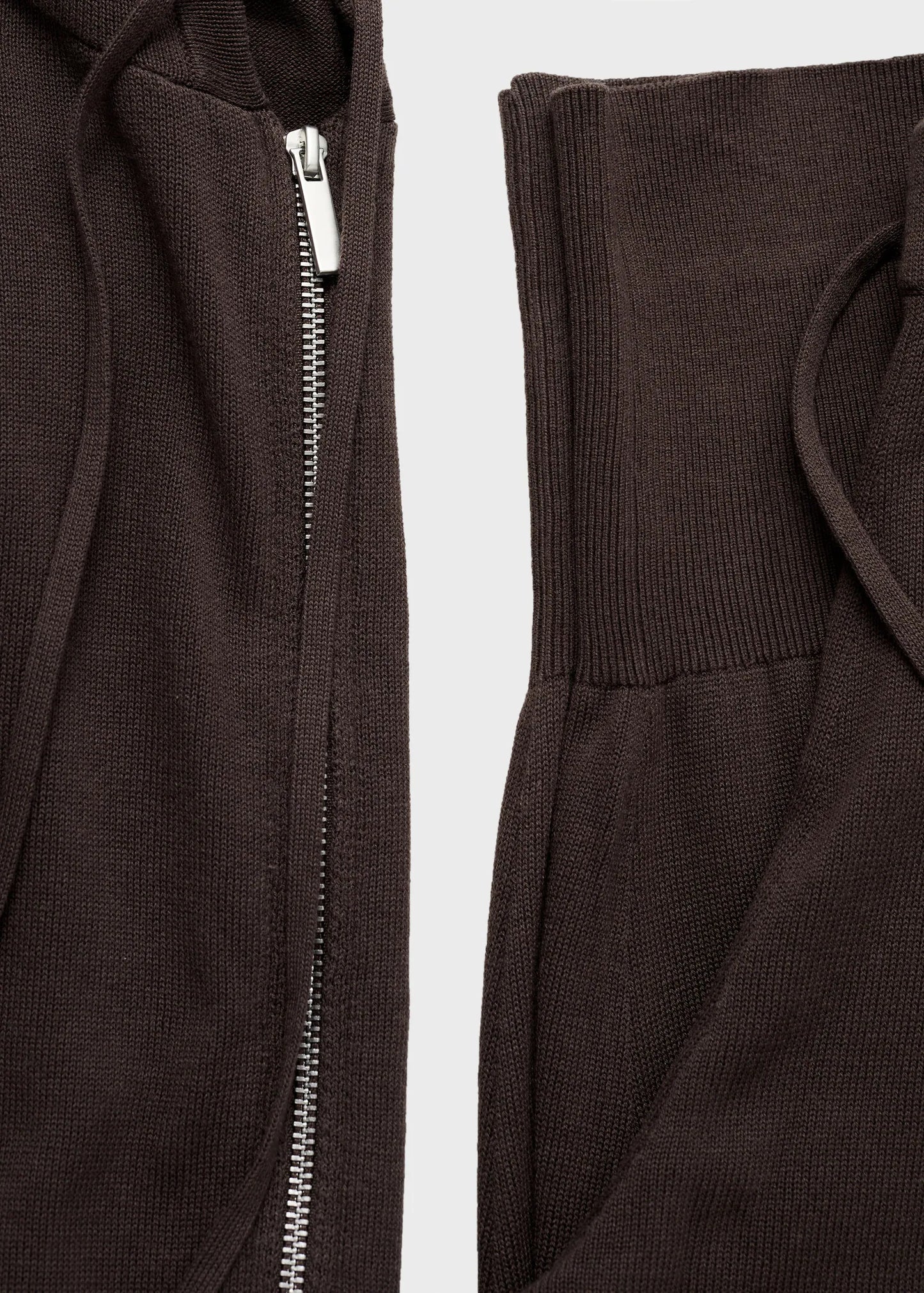 Cotton Knitted Cardigan With Hood