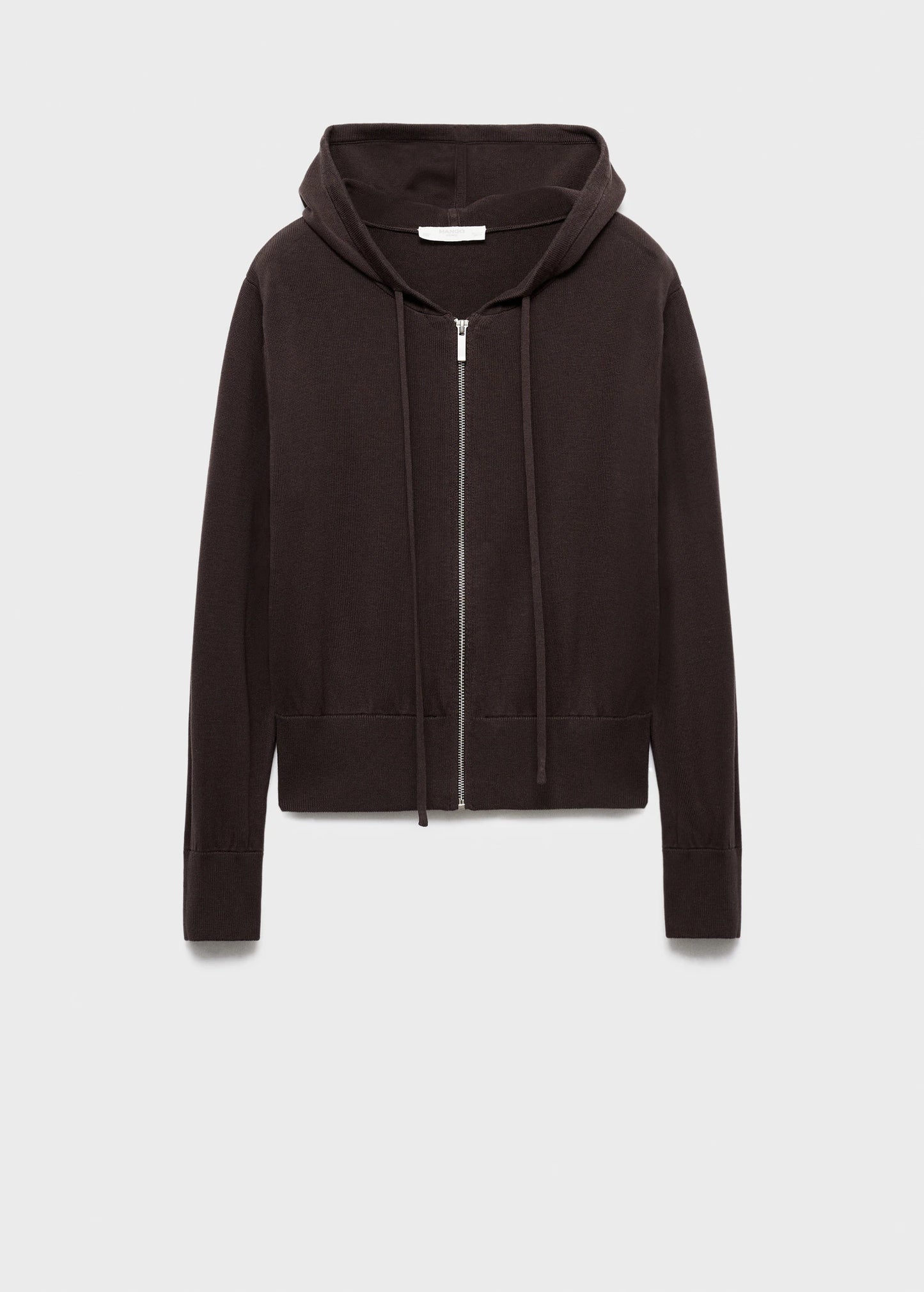 Cotton Knitted Cardigan With Hood