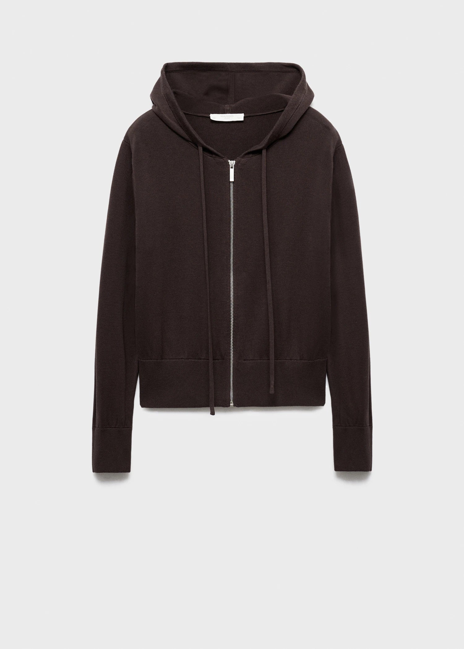 Cotton Knitted Cardigan With Hood