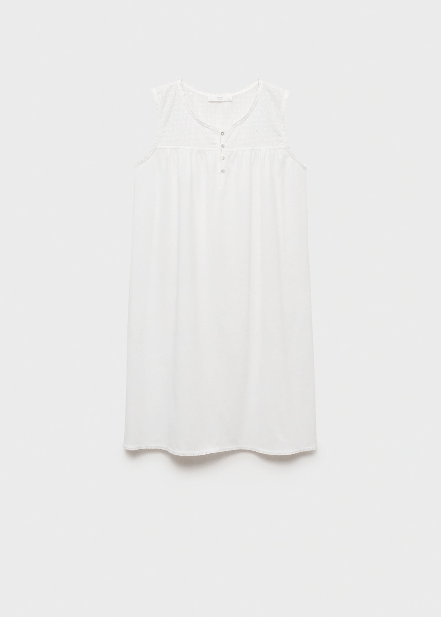 Cotton Nightdress With Embroidered Detail