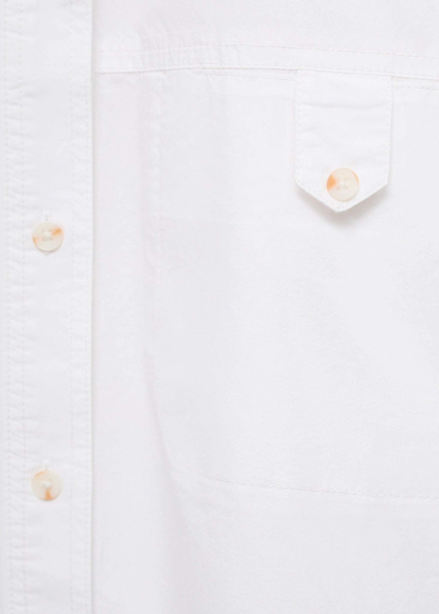 Cotton Shirt With Decorative Button