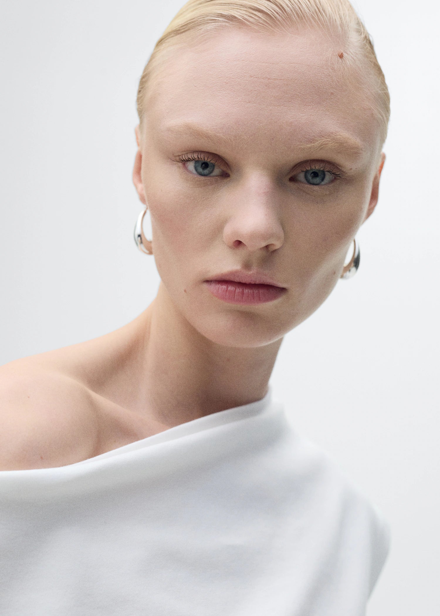 Cotton Top With Asymmetrical Neckline