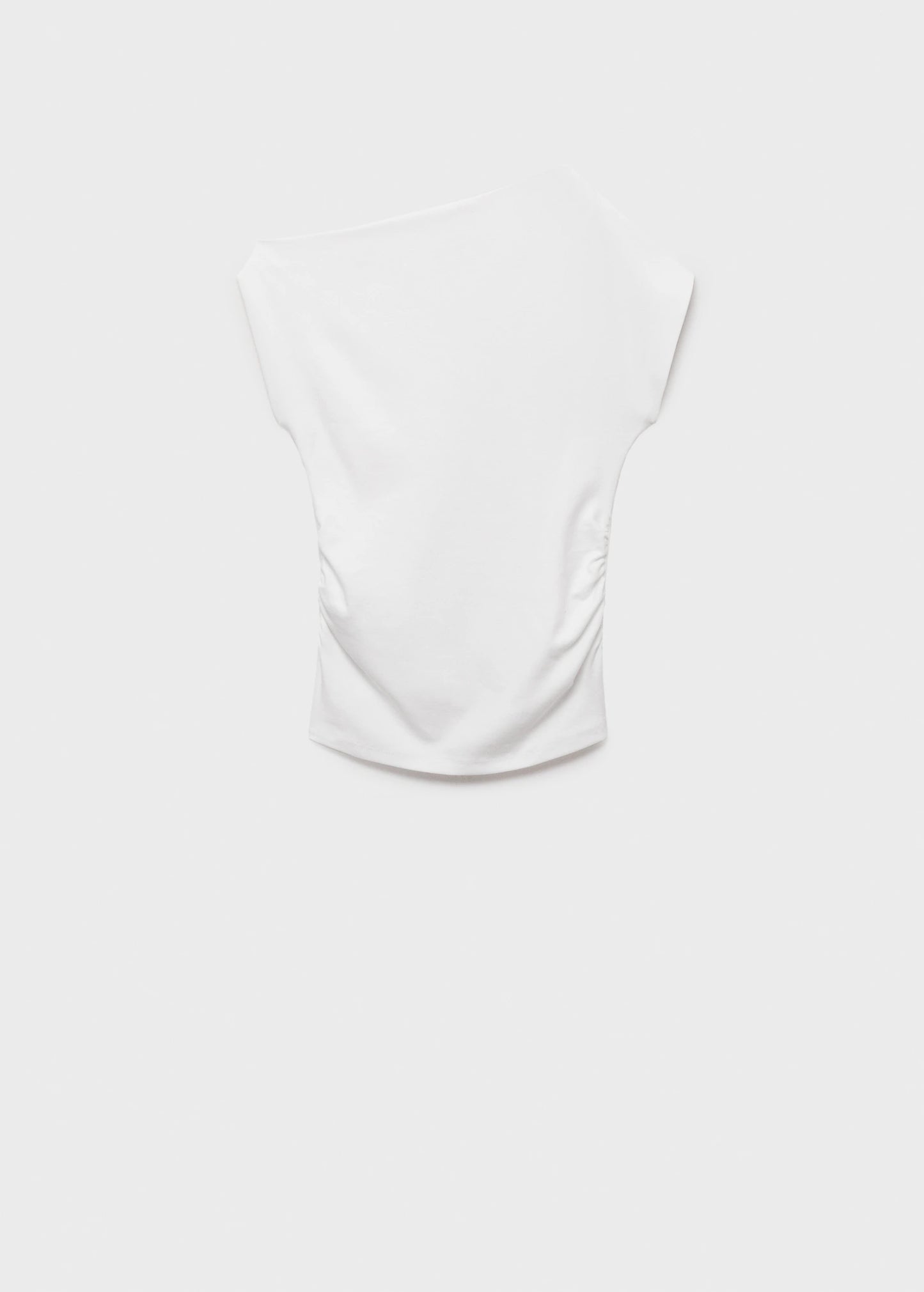 Cotton Top With Asymmetrical Neckline