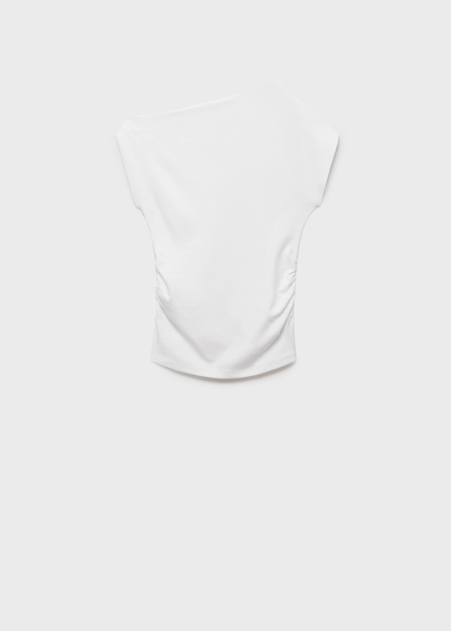 Cotton Top With Asymmetrical Neckline