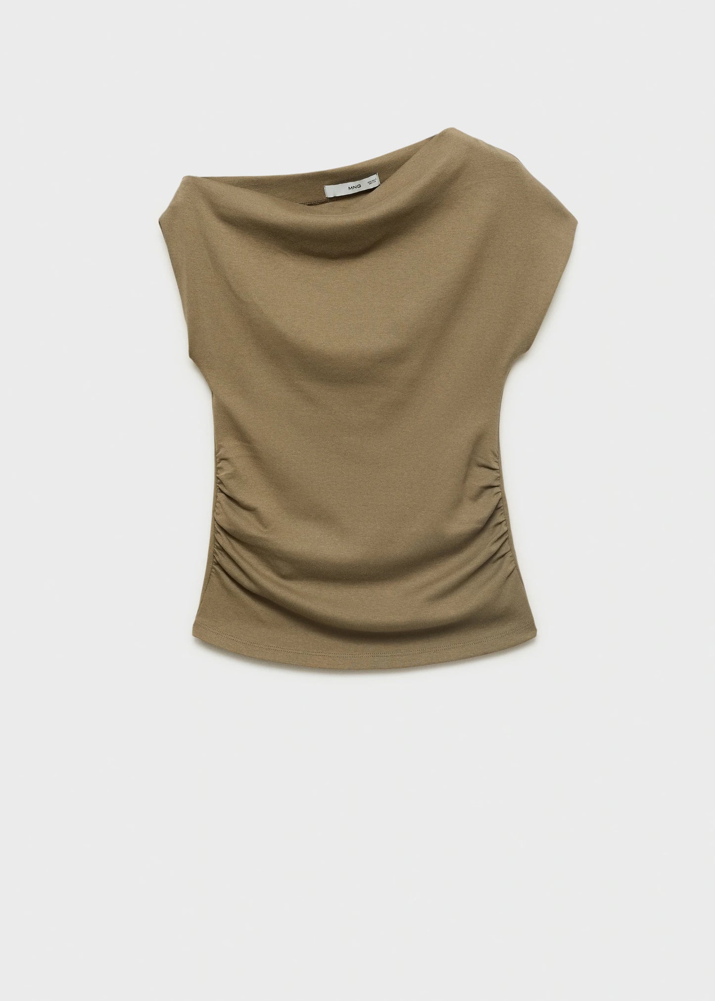 Cotton Top With Asymmetrical Neckline