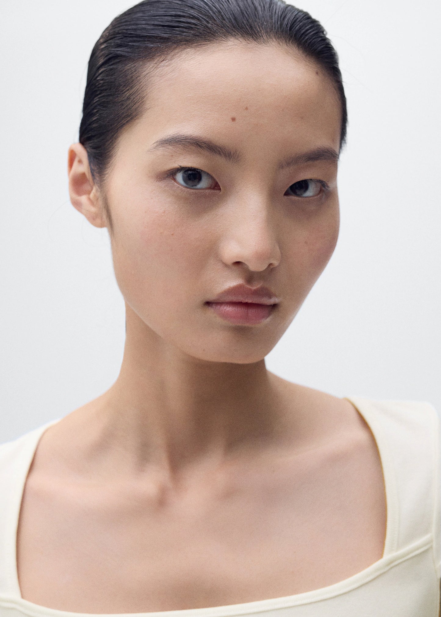 Cotton T Shirt With Low Neckline