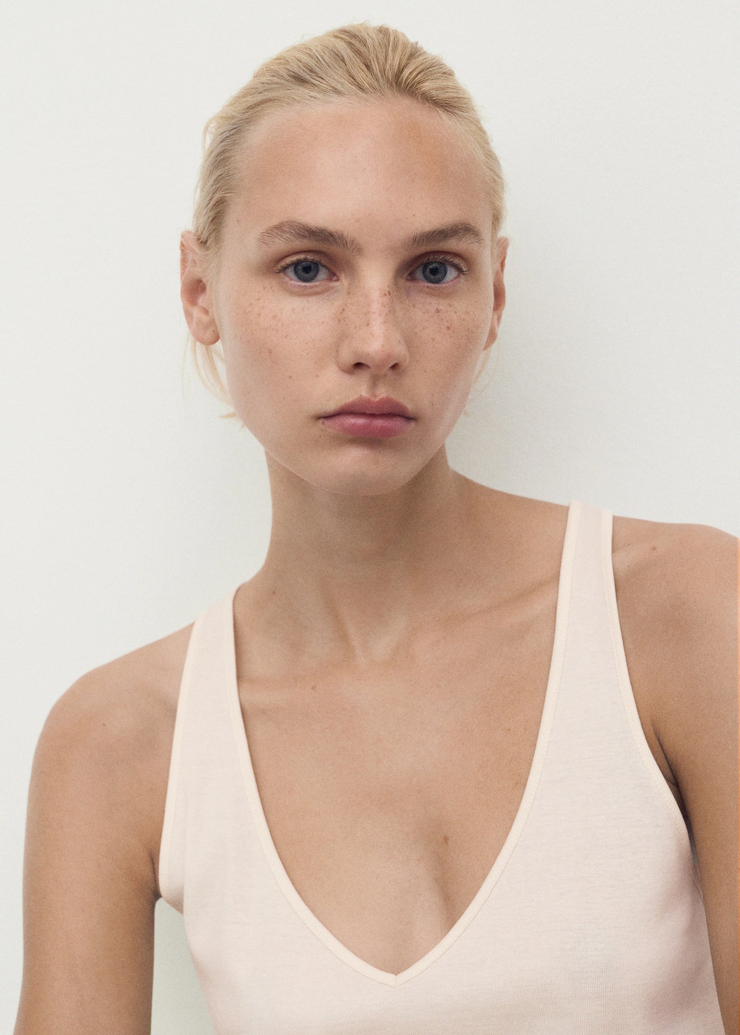 Cotton V Neck Tank Top