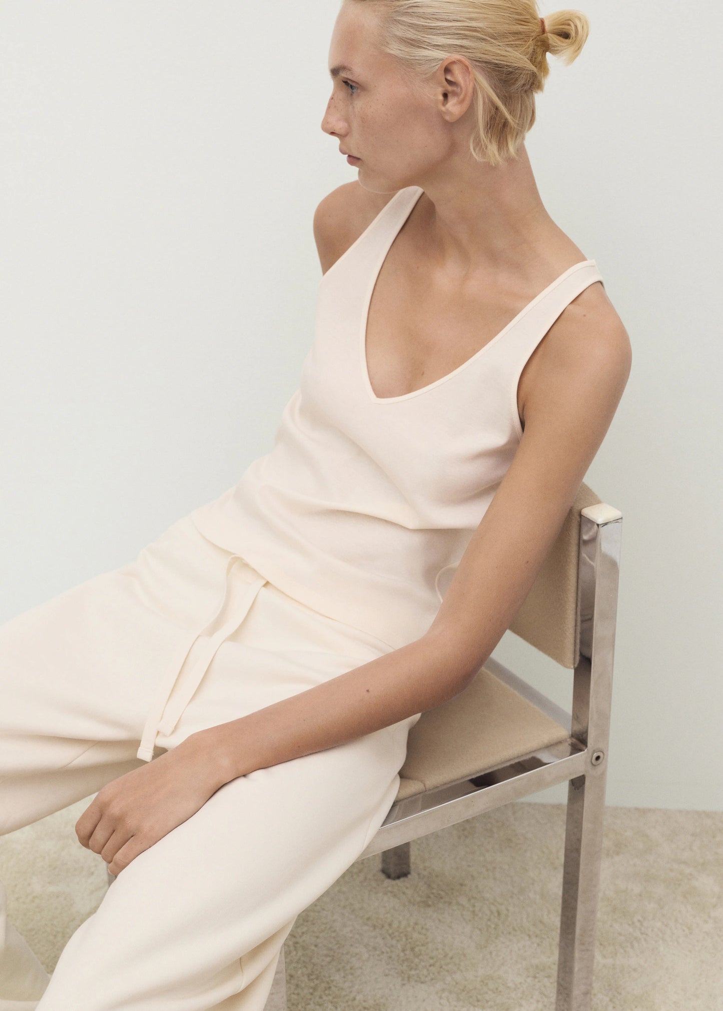 Cotton V Neck Tank Top