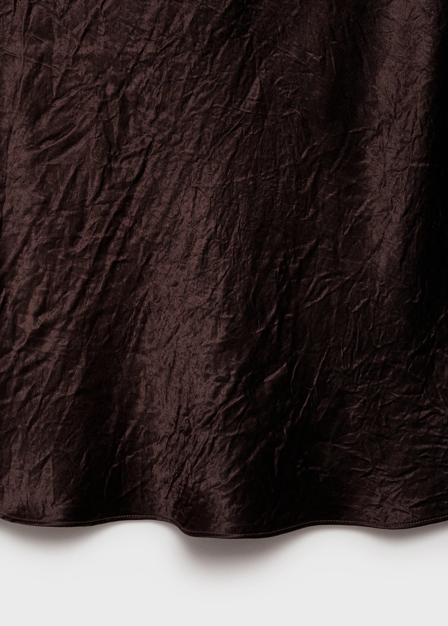 Crinkled Effect Satin Blouse