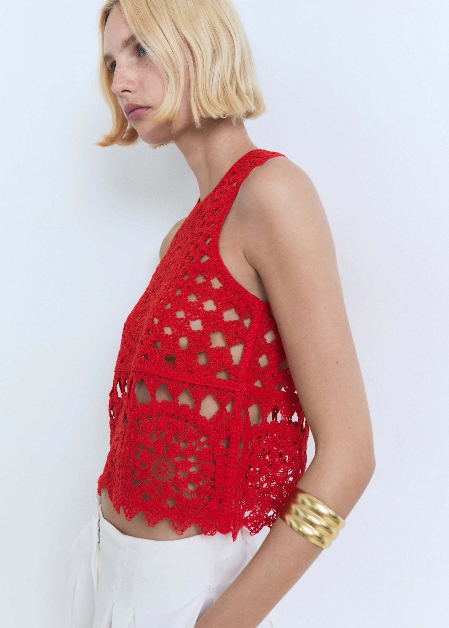 Crochet Knitted Top