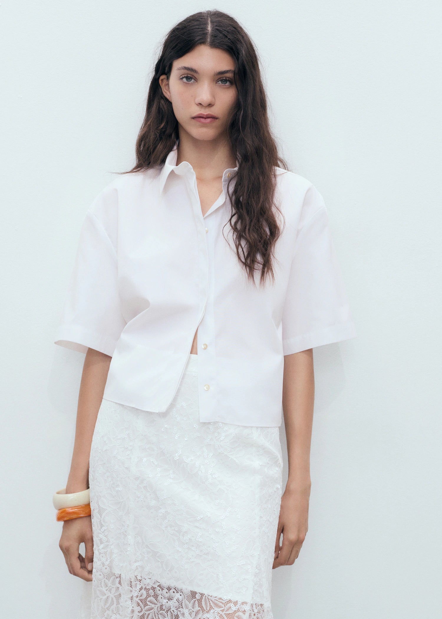 Cropped Cotton Shirt
