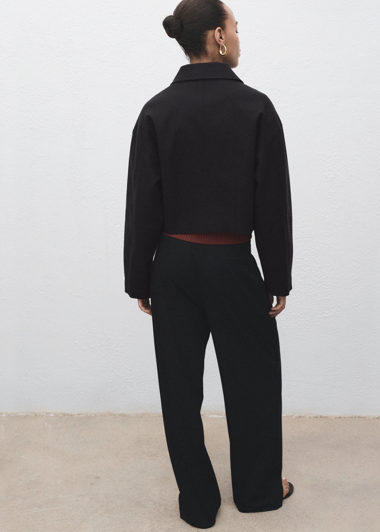 Cropped Jacket With Pockets