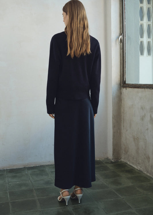 Cross Over Cardigan With Jewel Button