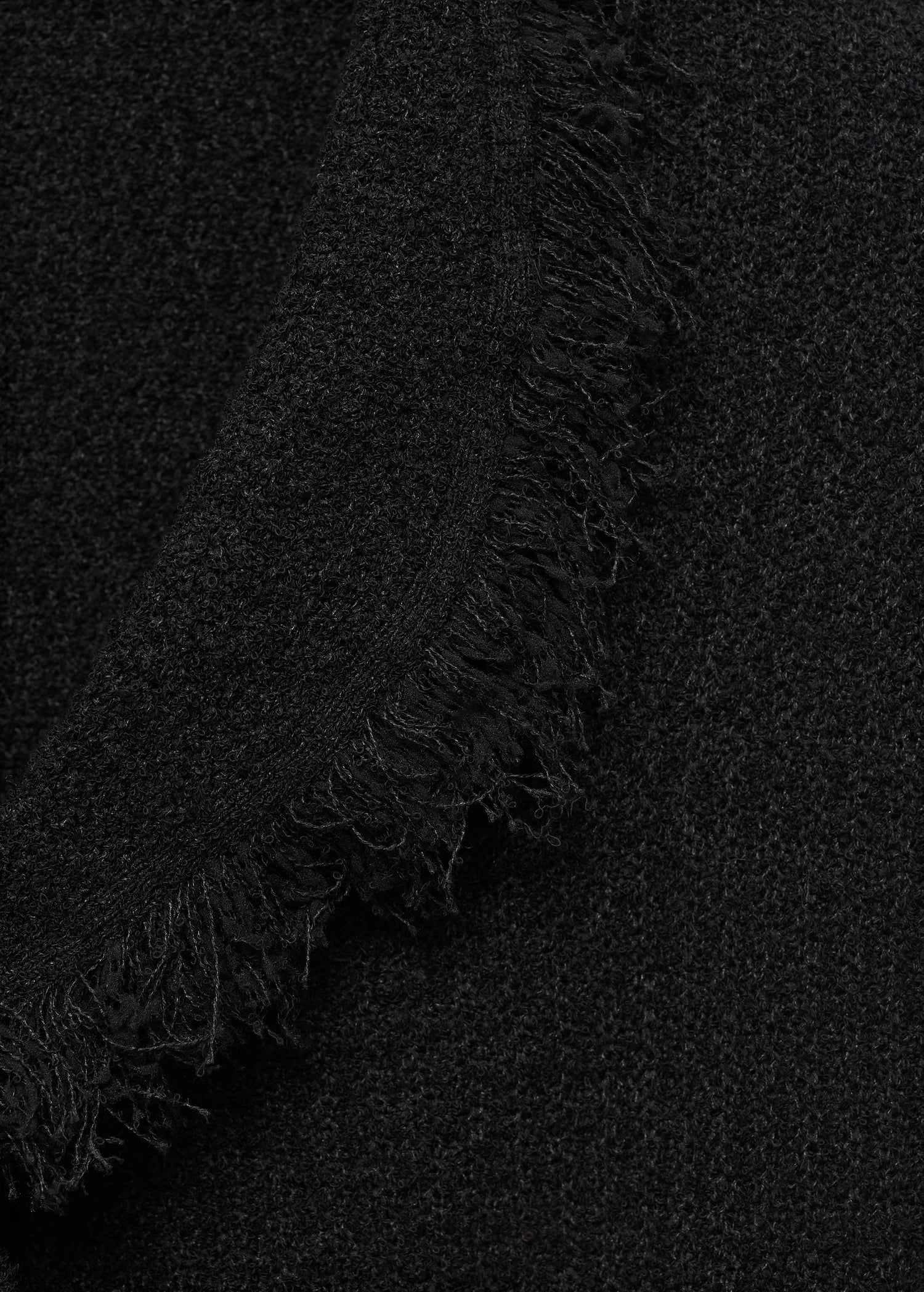 Crossover Top With Frayed Trim