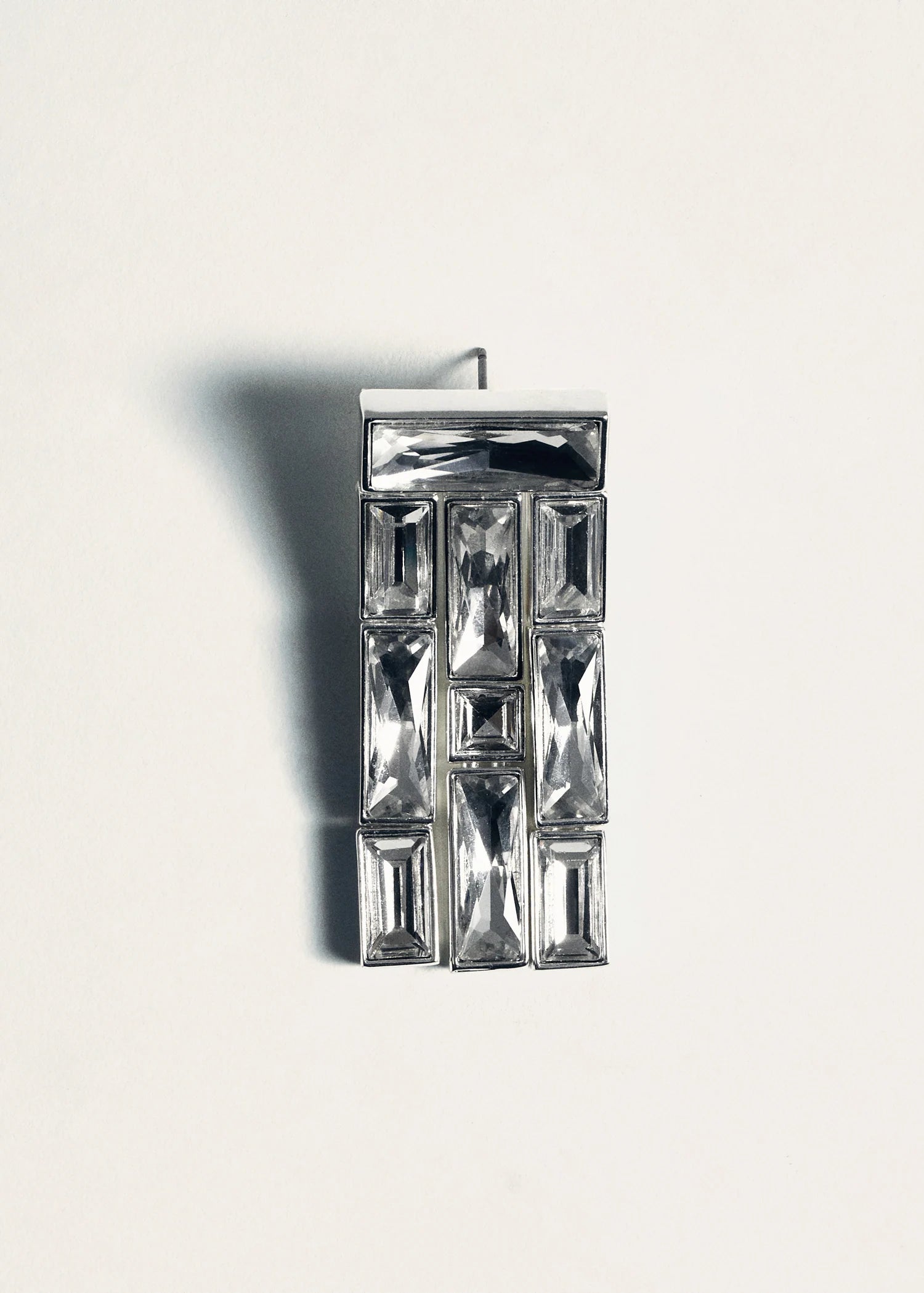 Dangling Earrings With Crystal Strips