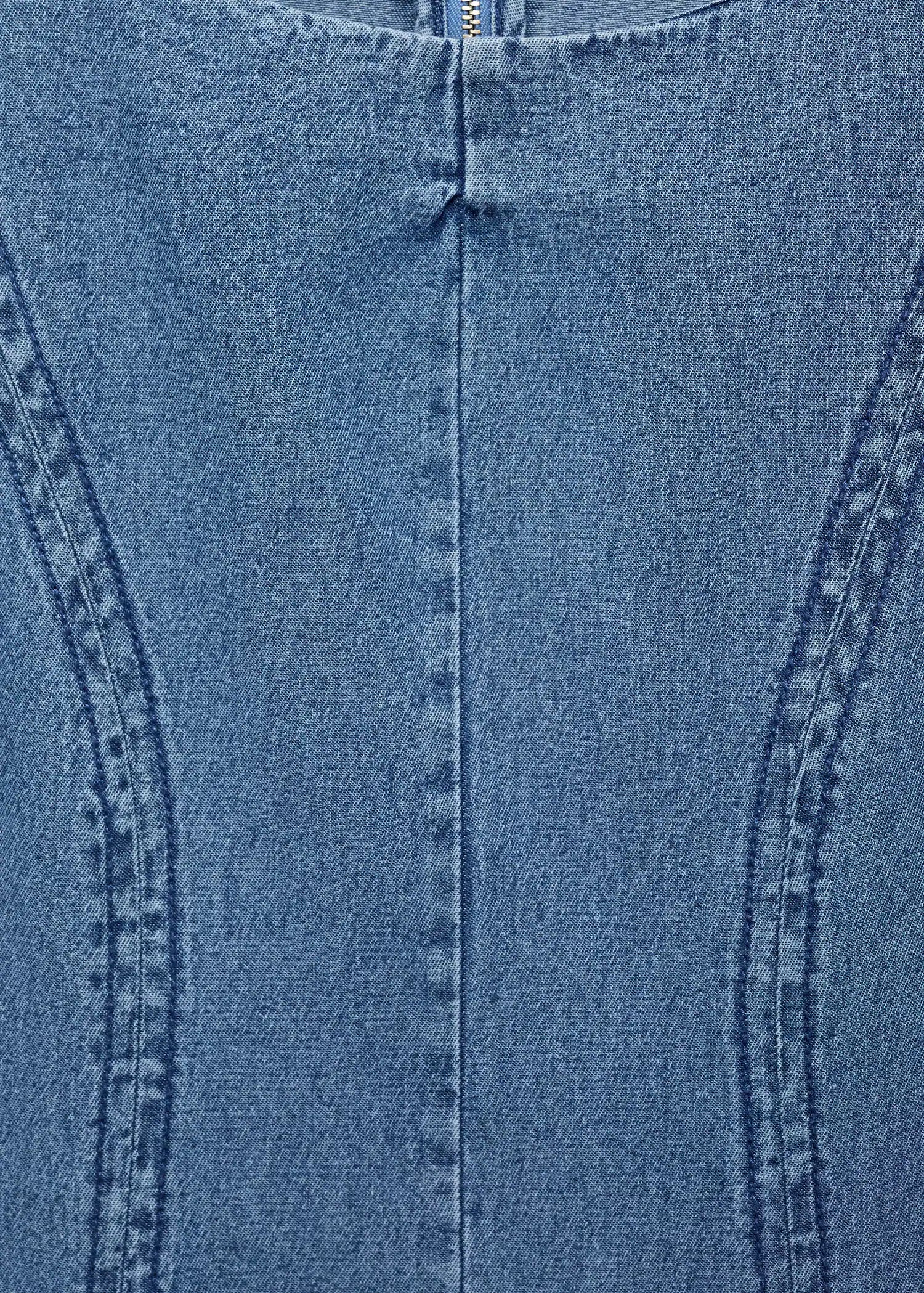 Denim Dress With Seam Detail
