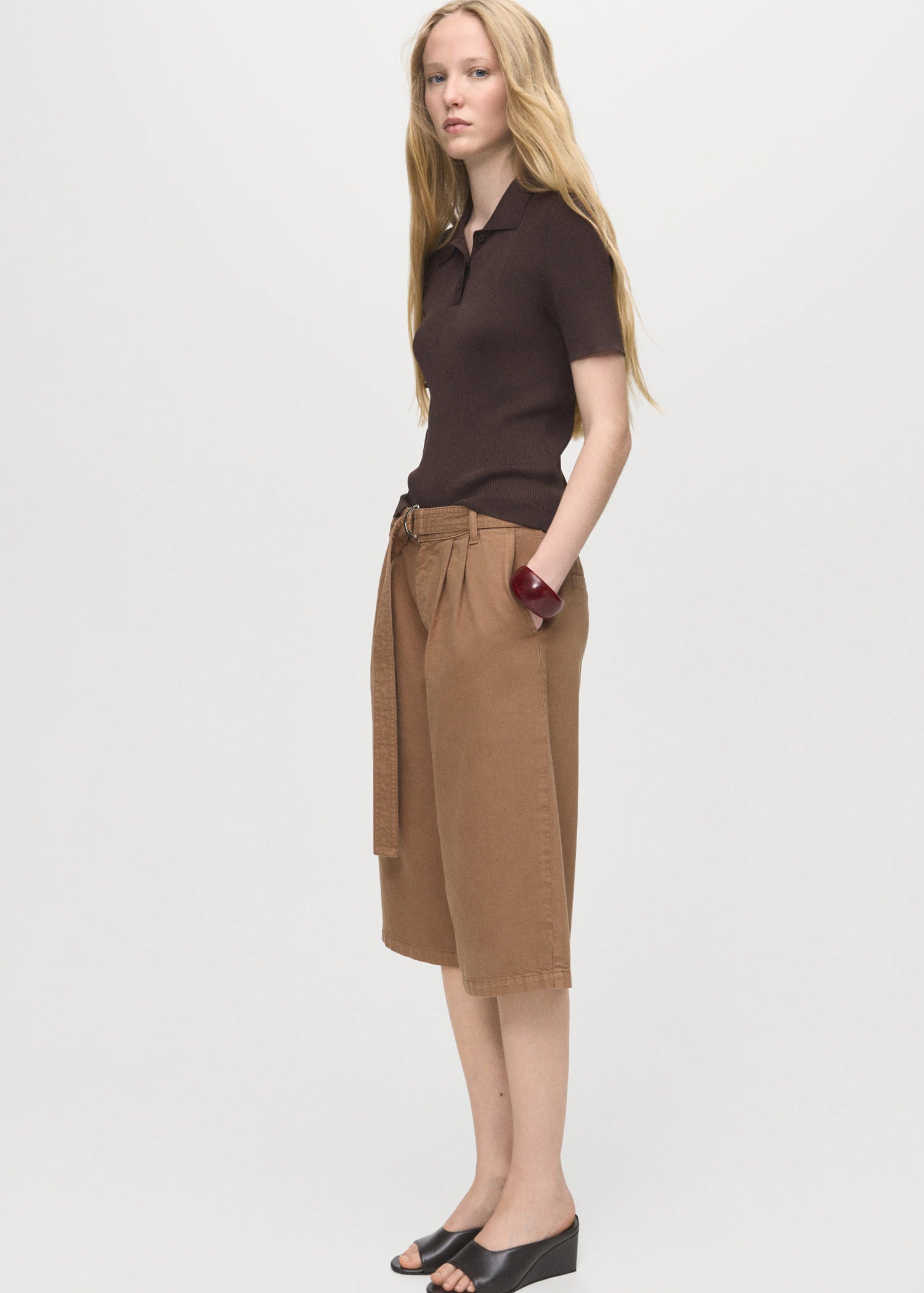 Denim Jorts With Belt