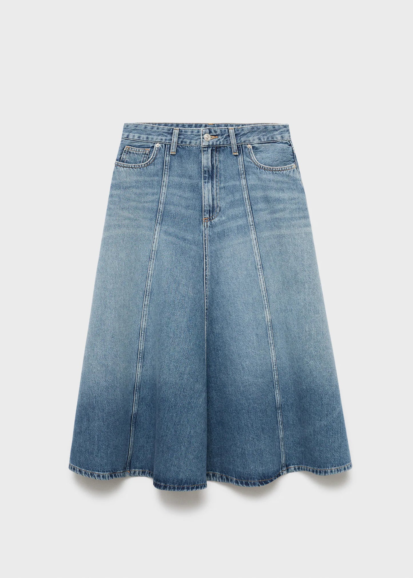 Denim Midi Skirt