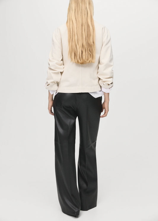 Denim Parka With Contrasting Collar