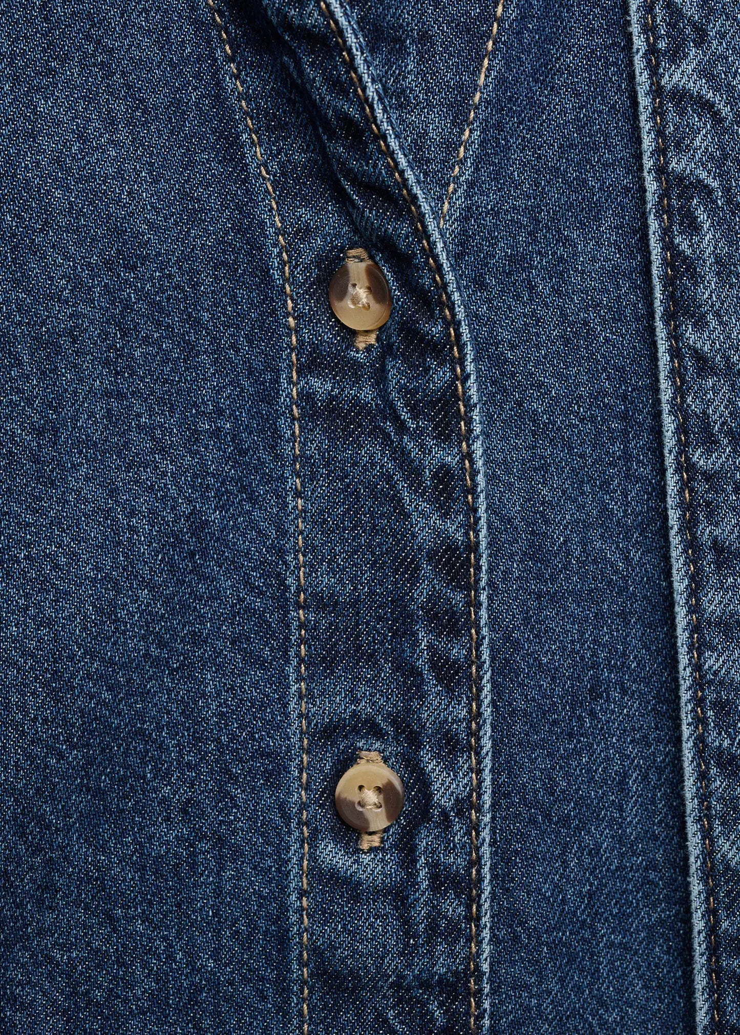 Denim Shirt With Bow