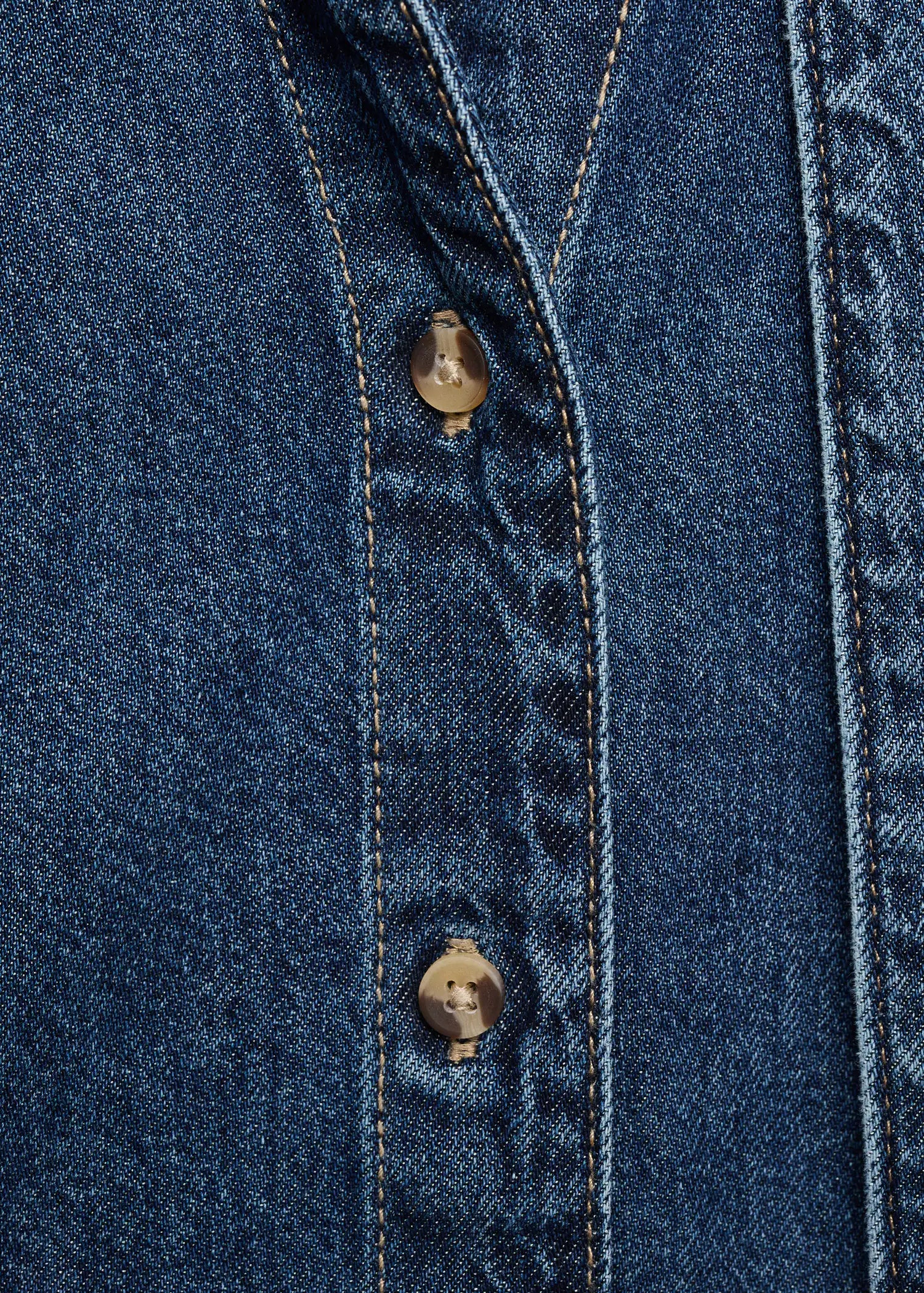 Denim Shirt With Bow