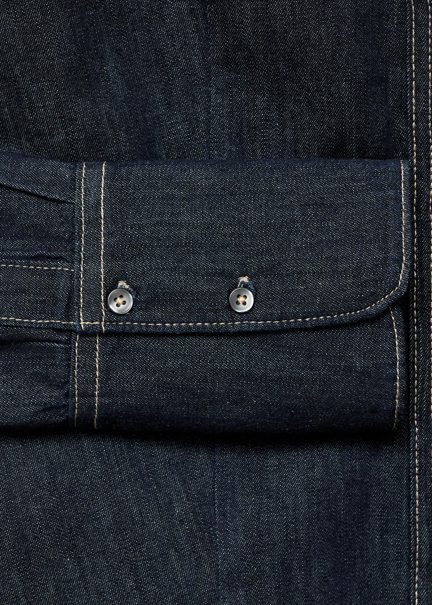 Denim Shirt With Seams