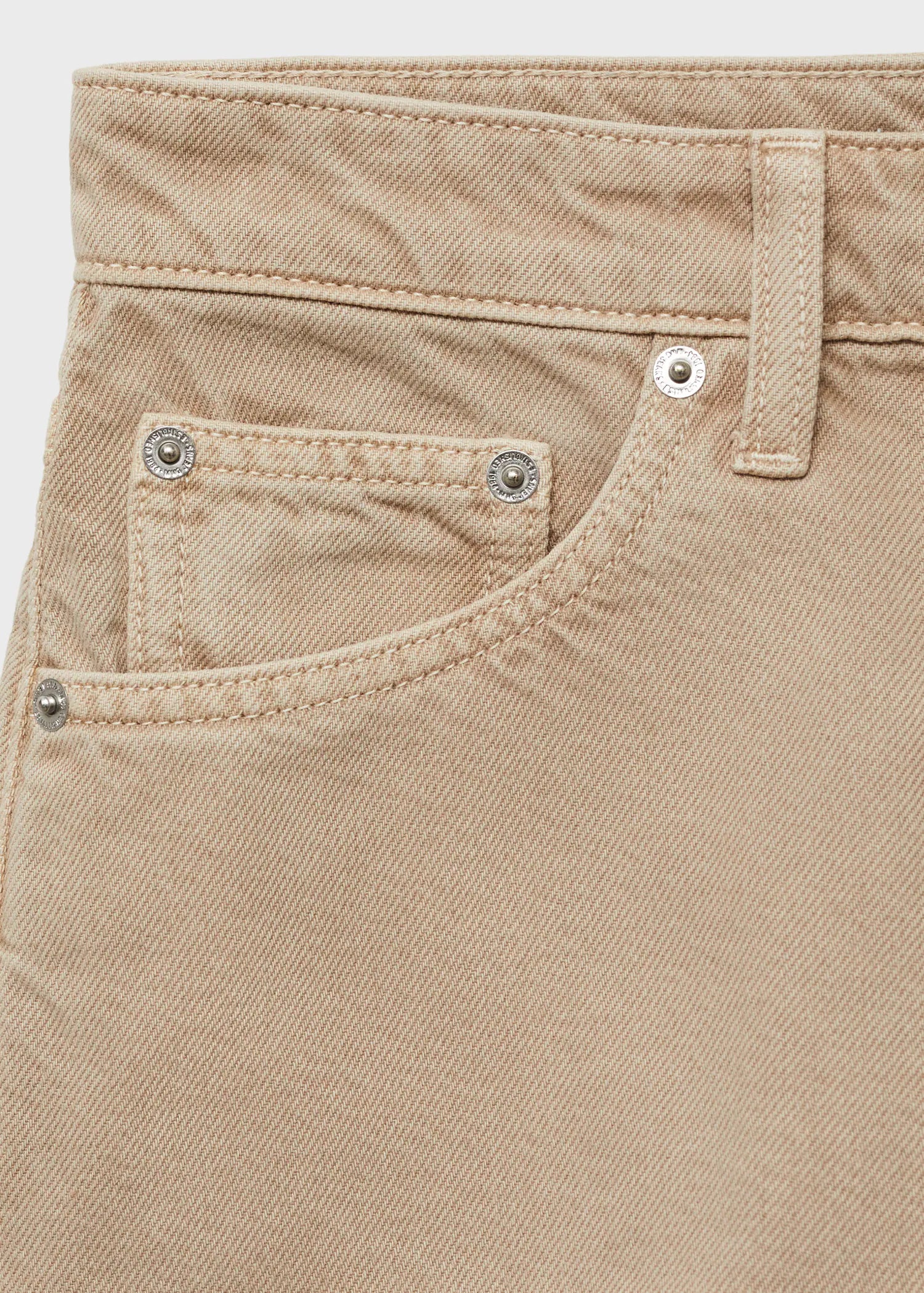 Denim Shorts With Frayed Hem