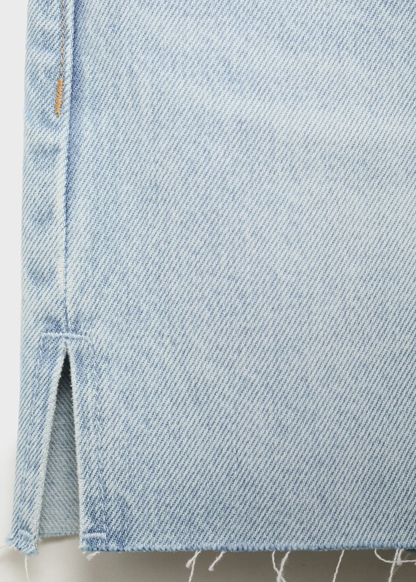 Denim Shorts With Frayed Hem