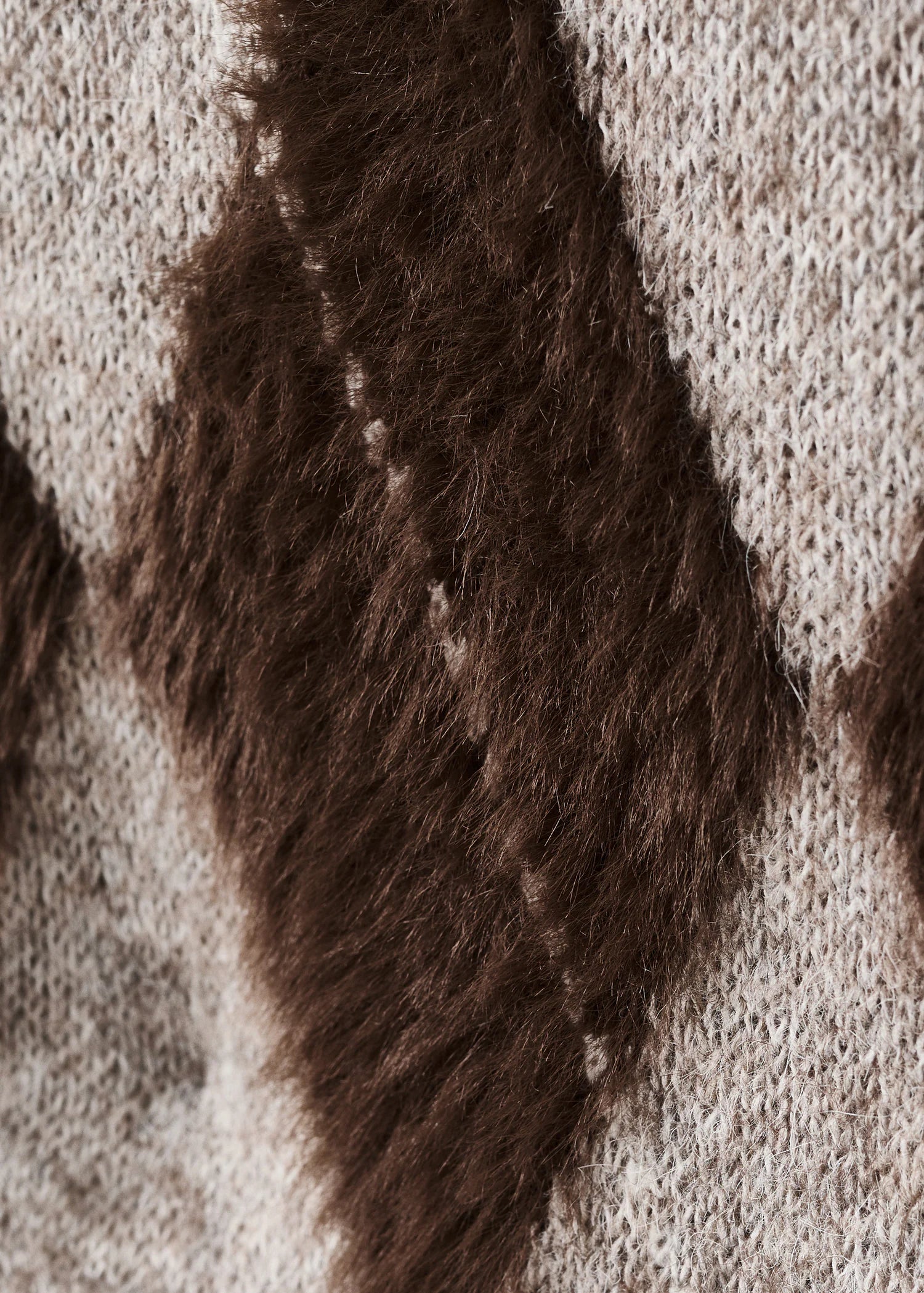 Diamond Patterned Knitted Sweater